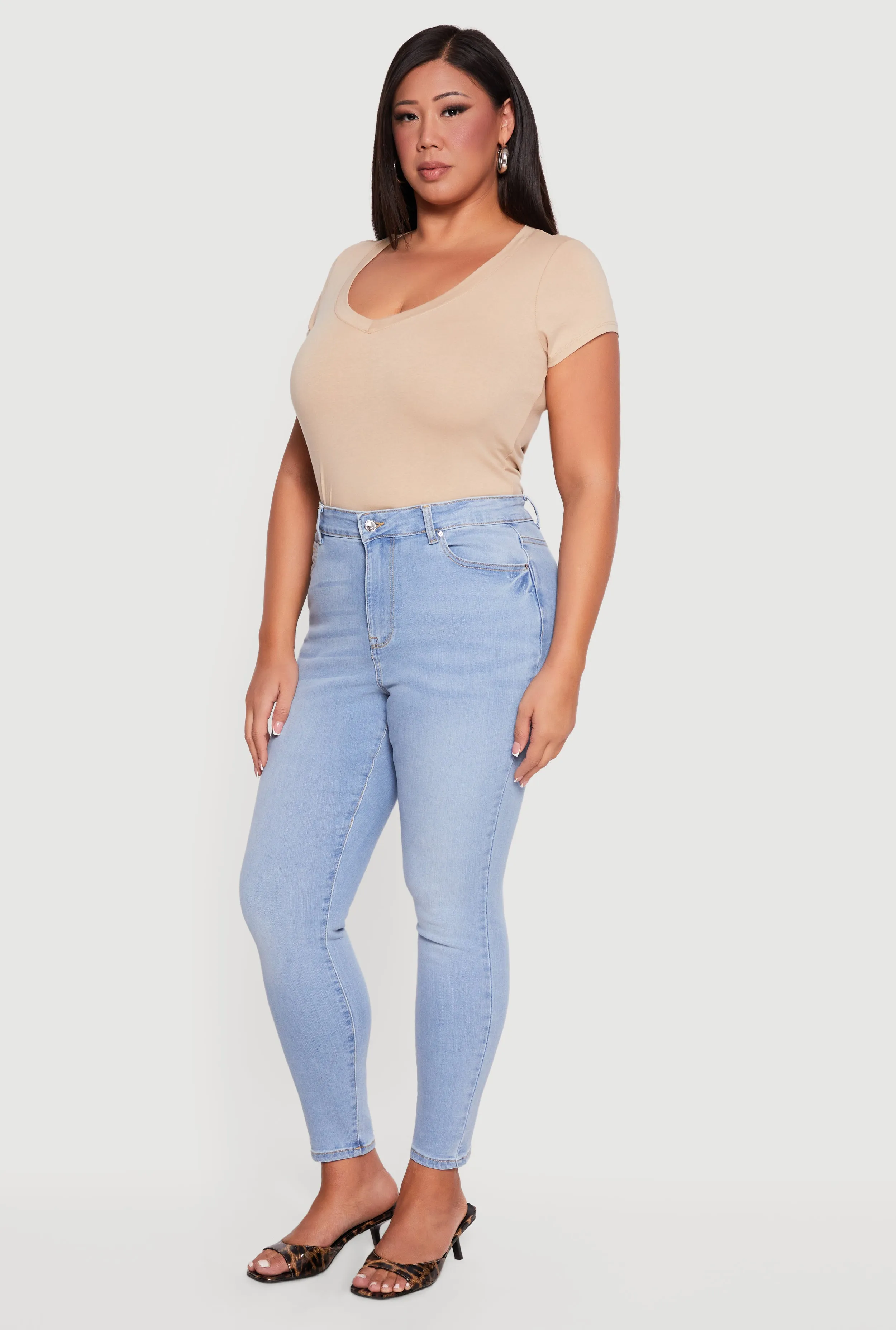 Plus Size WAX High Waisted Skinny Jeans sold by Rainbow product image thumbnail 2