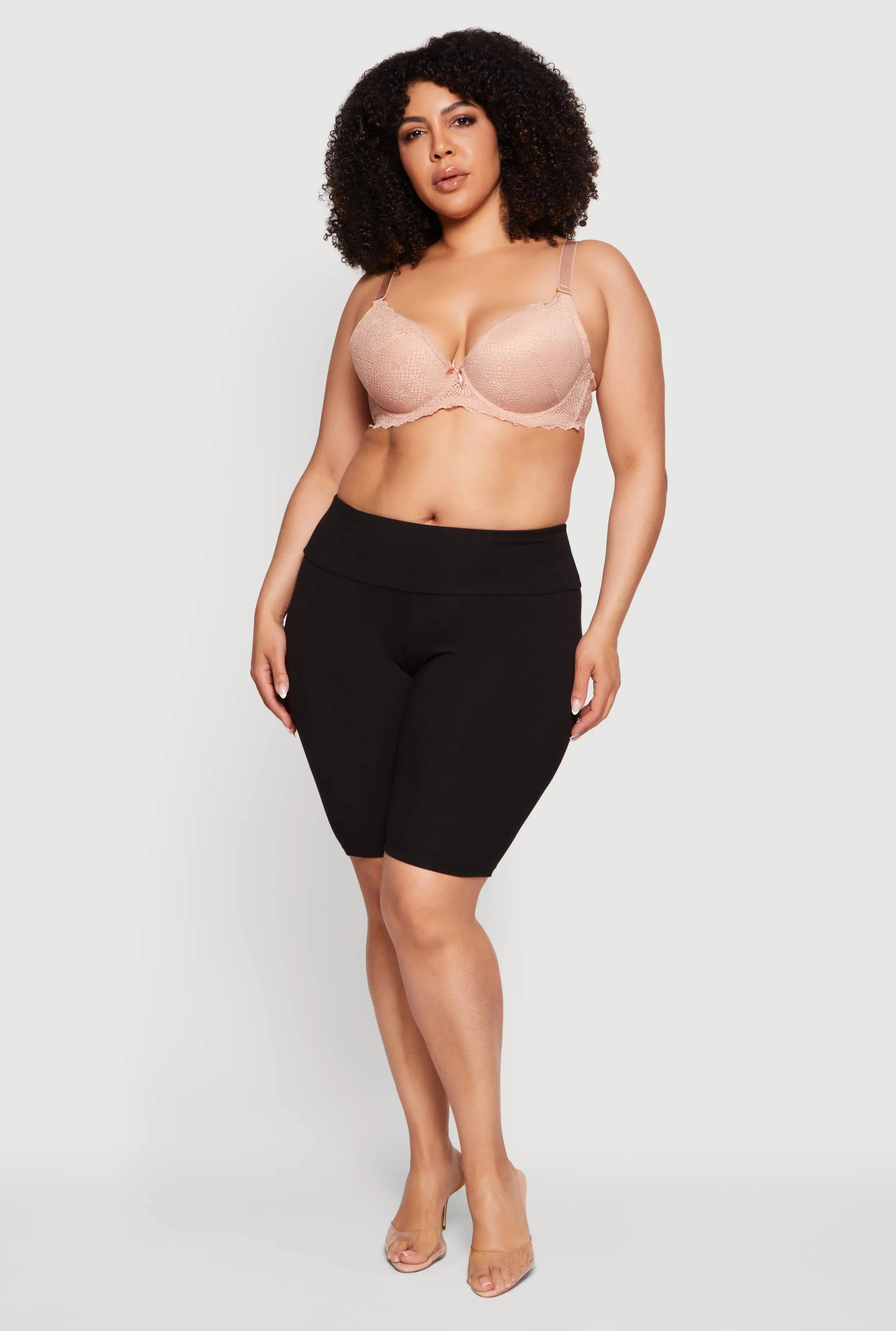 Plus Size Scallop Trim Convertible Plunge Bra sold by Rainbow product image thumbnail 3