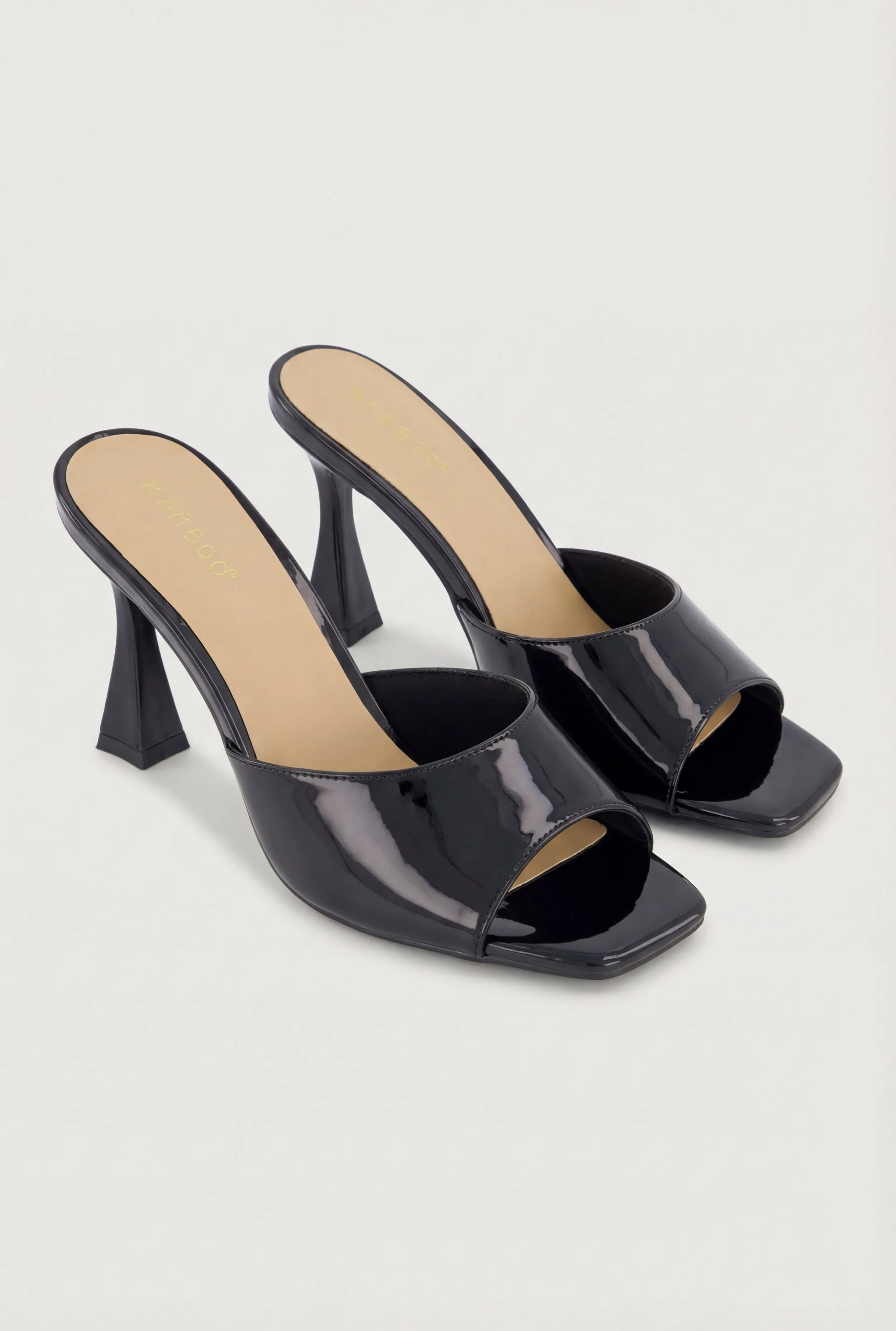 Open Square Toe Spool Heel Mule Sandals sold by Rainbow product image thumbnail 3