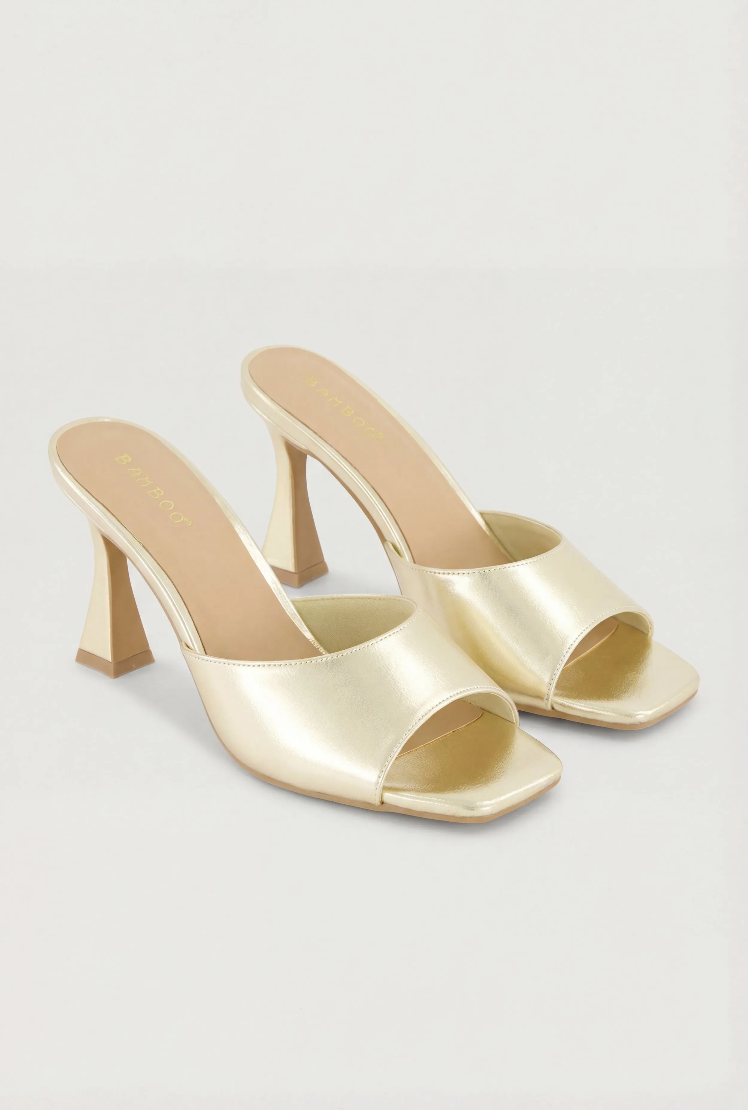 Open Square Toe Spool Heel Mule Sandals sold by Rainbow product image thumbnail 3