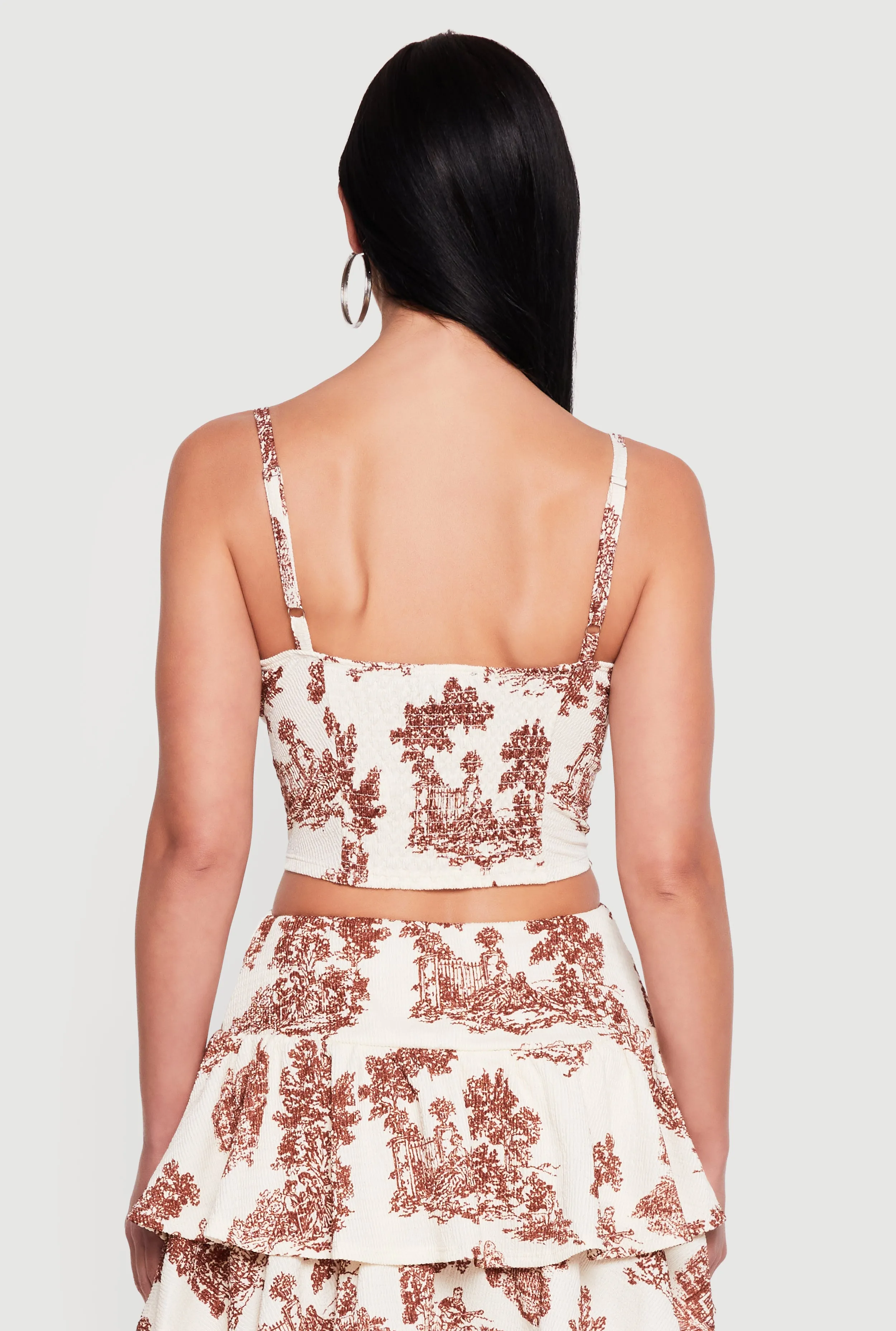 Toile de Jouy Bustier Crop Top sold by Rainbow product image thumbnail 5