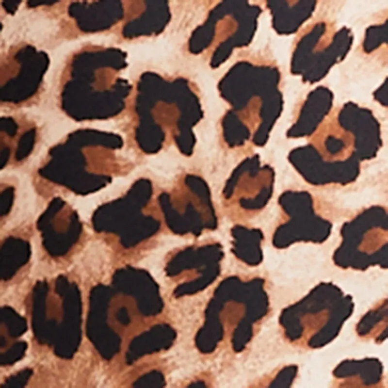 Satin Leopard Print Side Slit Maxi Skirt sold by Rainbow product image thumbnail 4