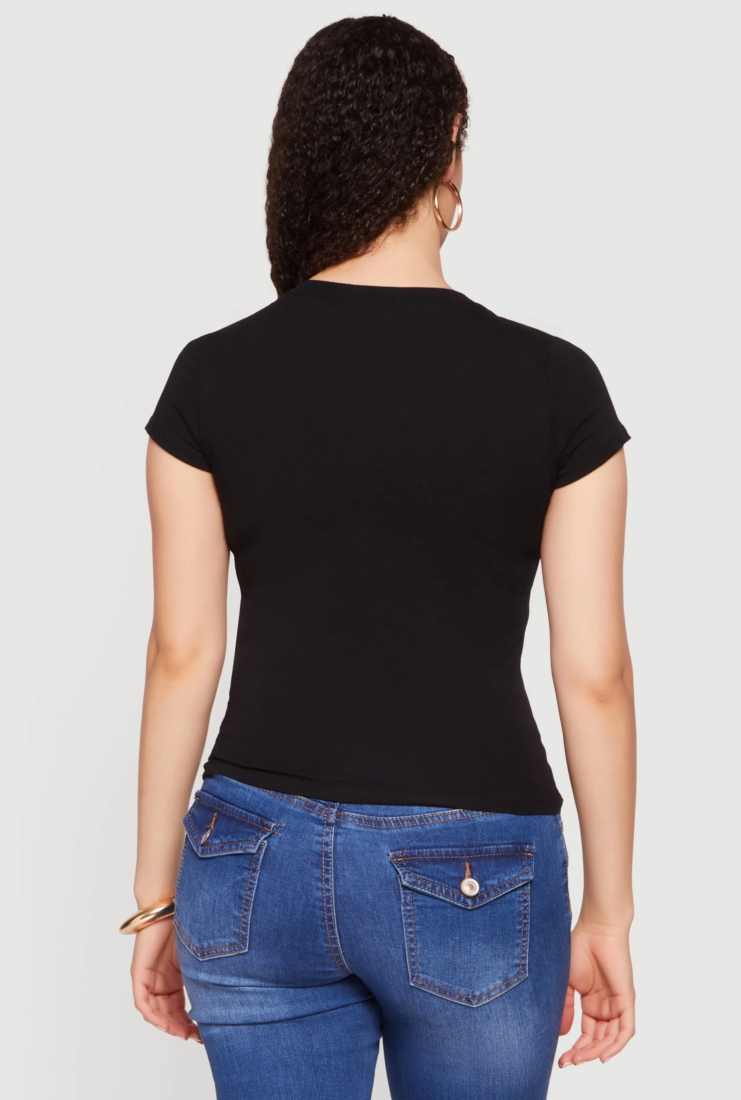 Basic Crew Neck Short Sleeve Tee sold by Rainbow product image thumbnail 5