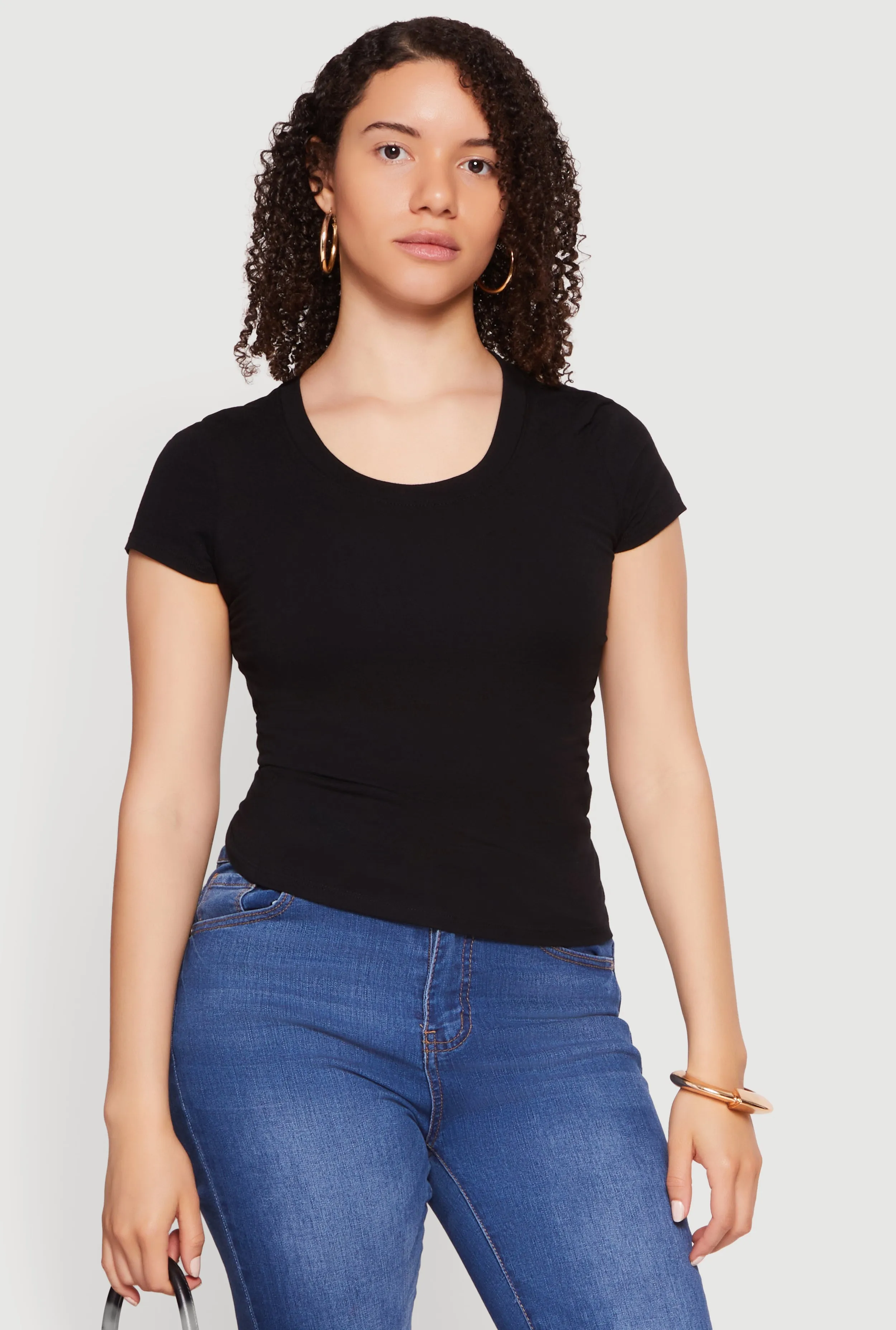 Basic Crew Neck Short Sleeve Tee sold by Rainbow product image thumbnail 2