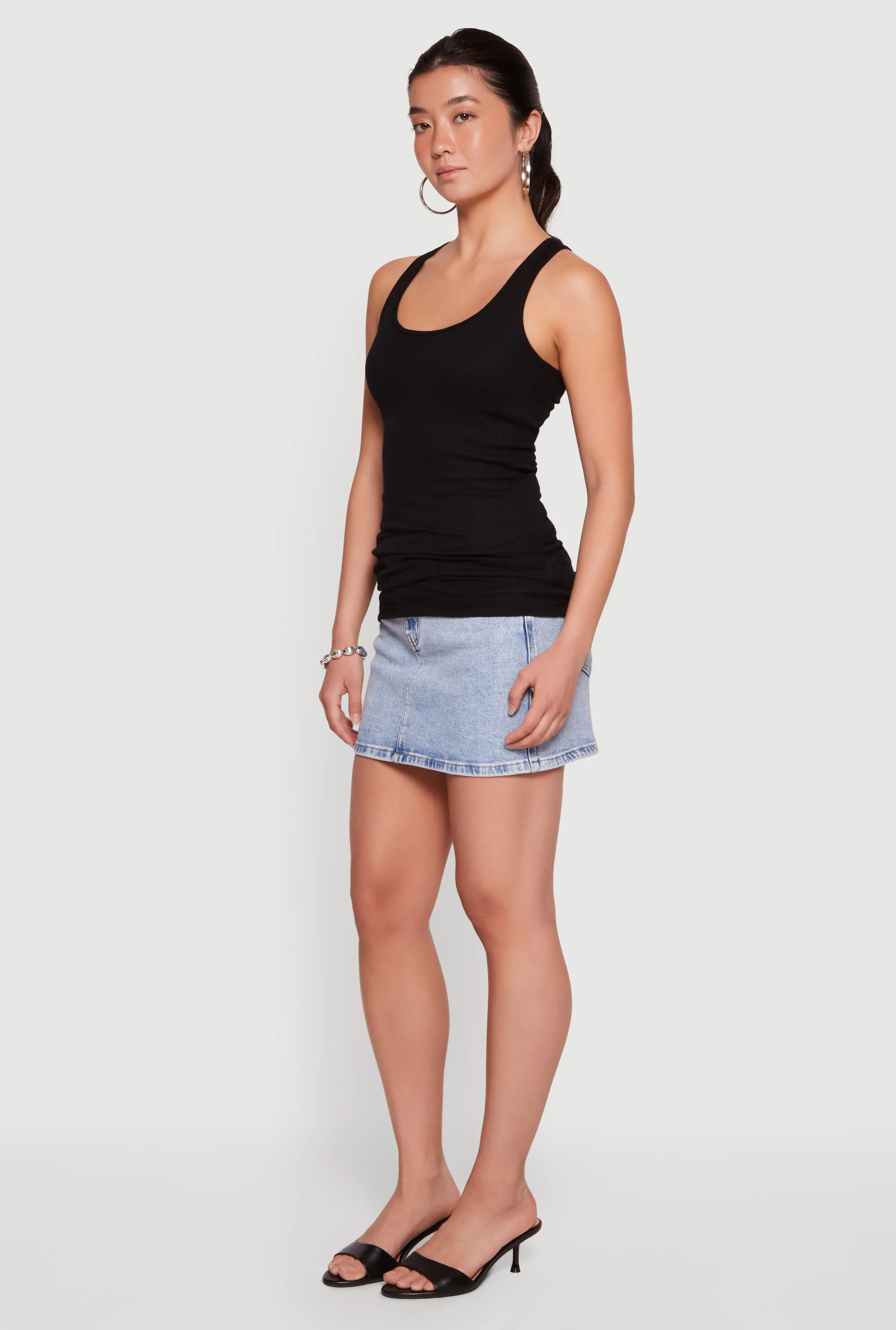 Rib Knit Racerback Tank Top sold by Rainbow product image thumbnail 3