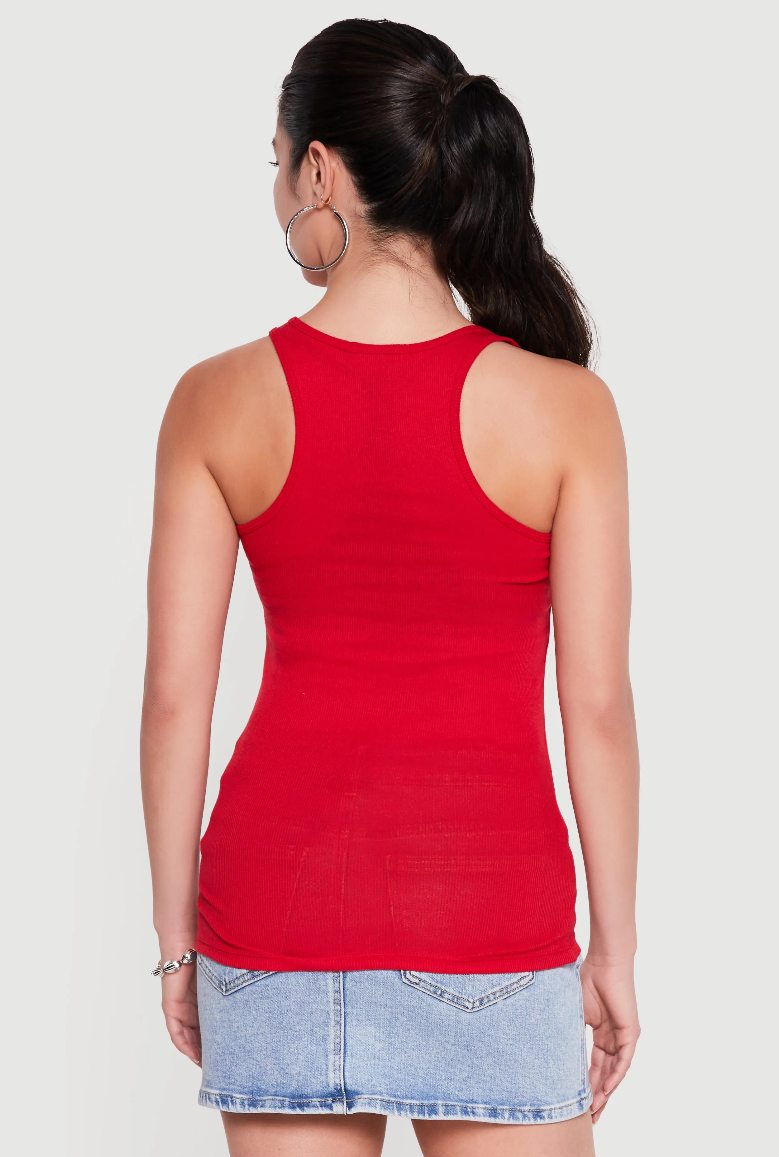 Rib Knit Racerback Tank Top sold by Rainbow product image thumbnail 5