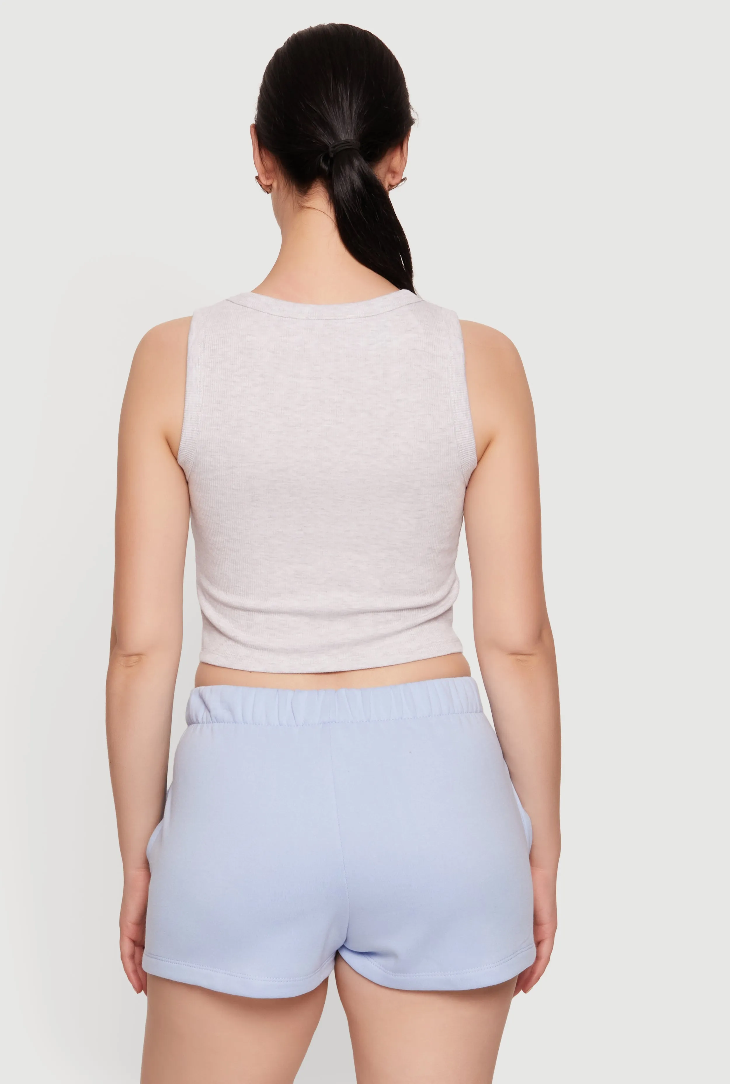 Boston Graphic Rib Knit Crop Tank Top sold by Rainbow product image thumbnail 5