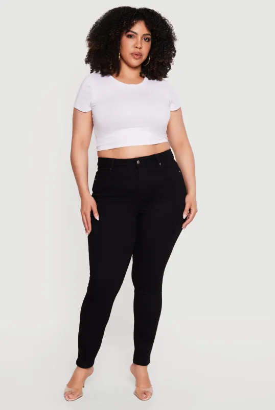 Plus Size WAX High Waisted Skinny Jeans made by Rainbow
