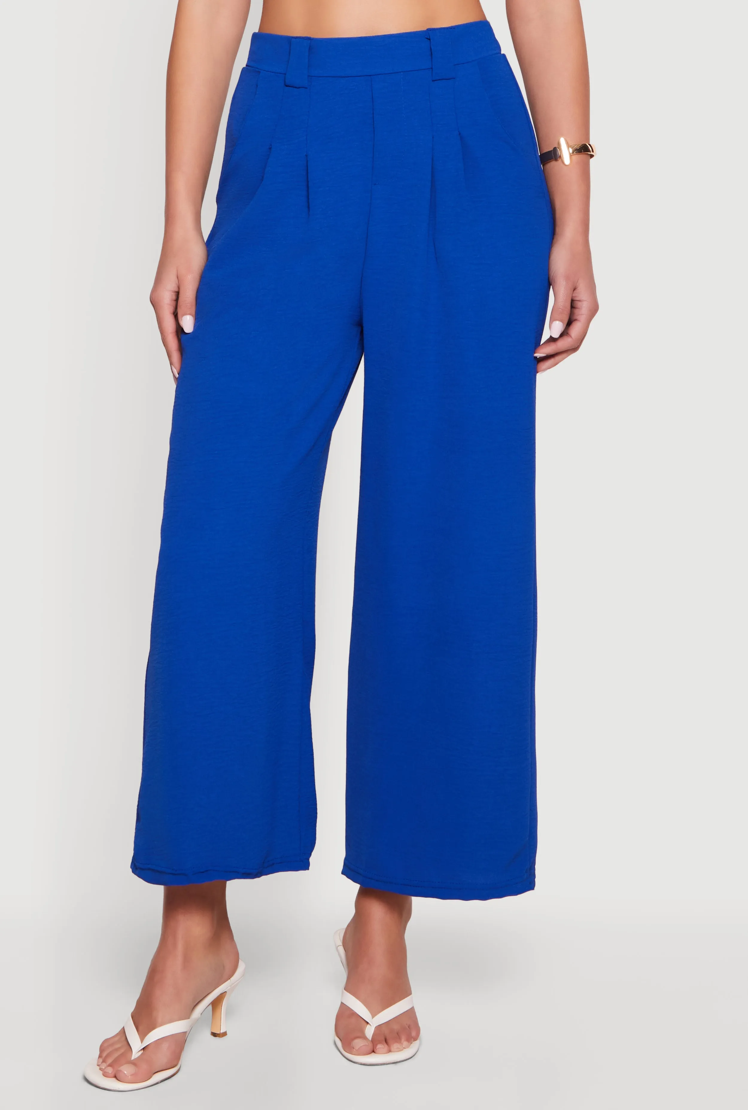 Crepe Knit Pleated Wide Leg Trousers sold by Rainbow product image thumbnail 3