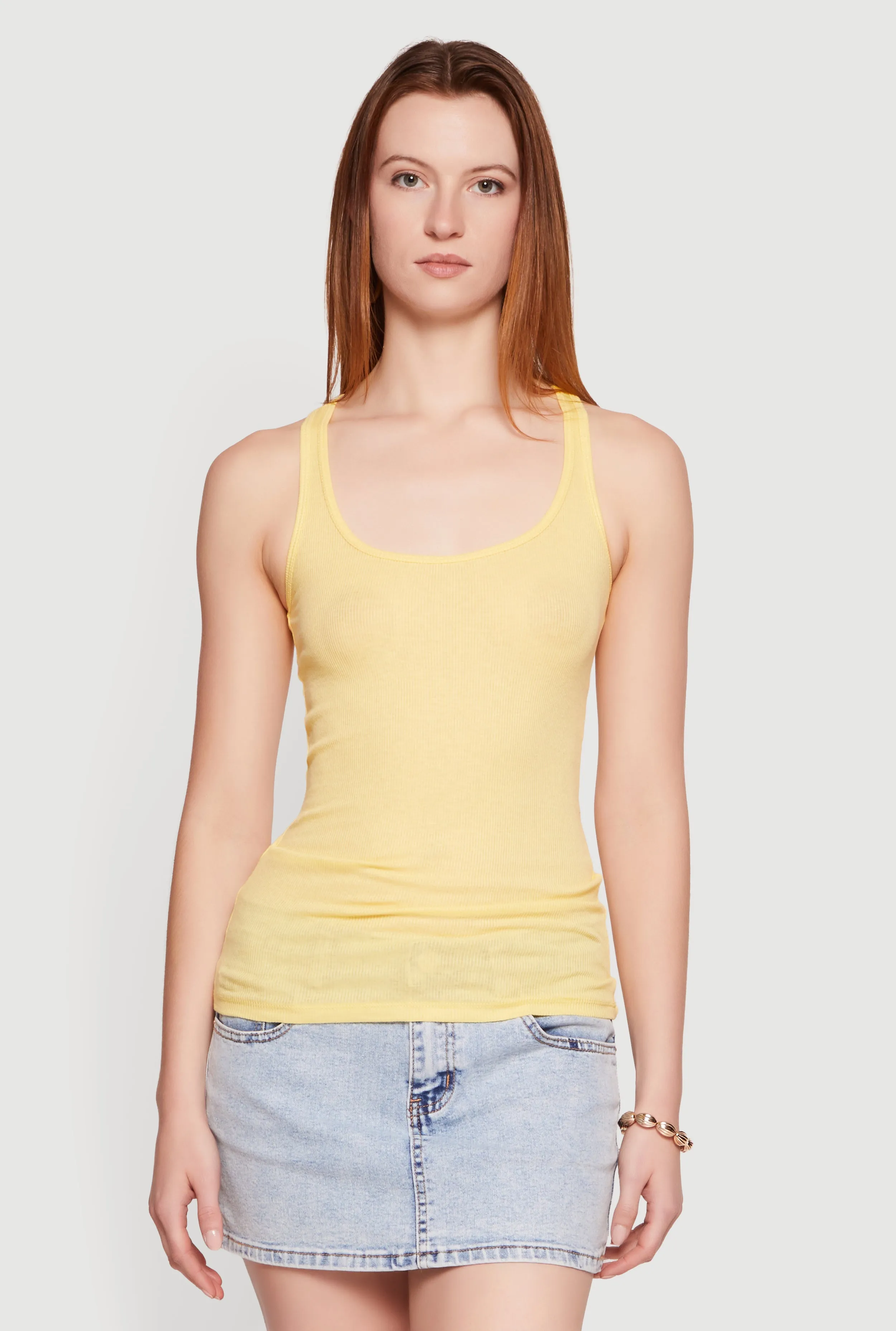 Rib Knit Racerback Tank Top sold by Rainbow product image thumbnail 2