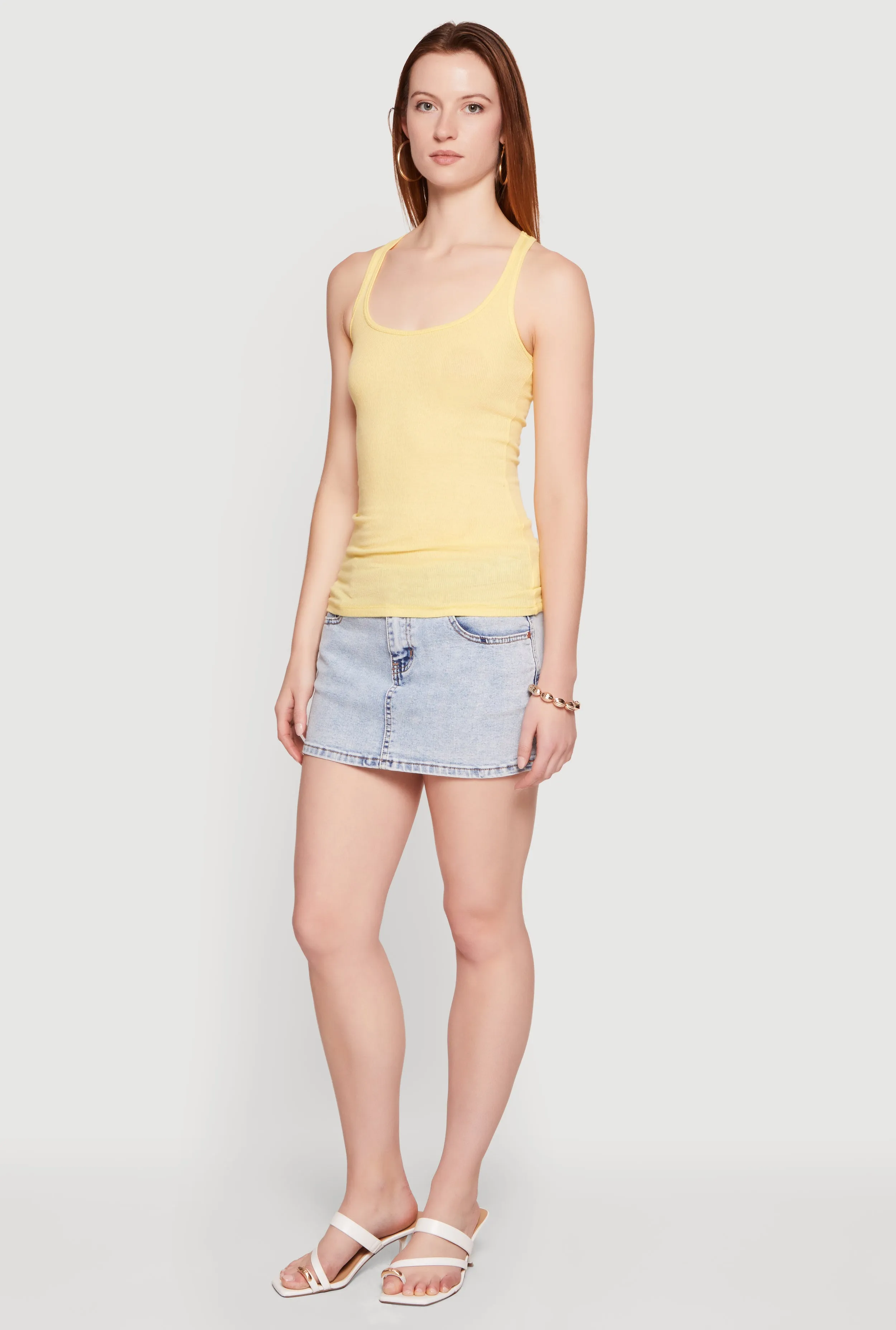Rib Knit Racerback Tank Top sold by Rainbow product image thumbnail 3