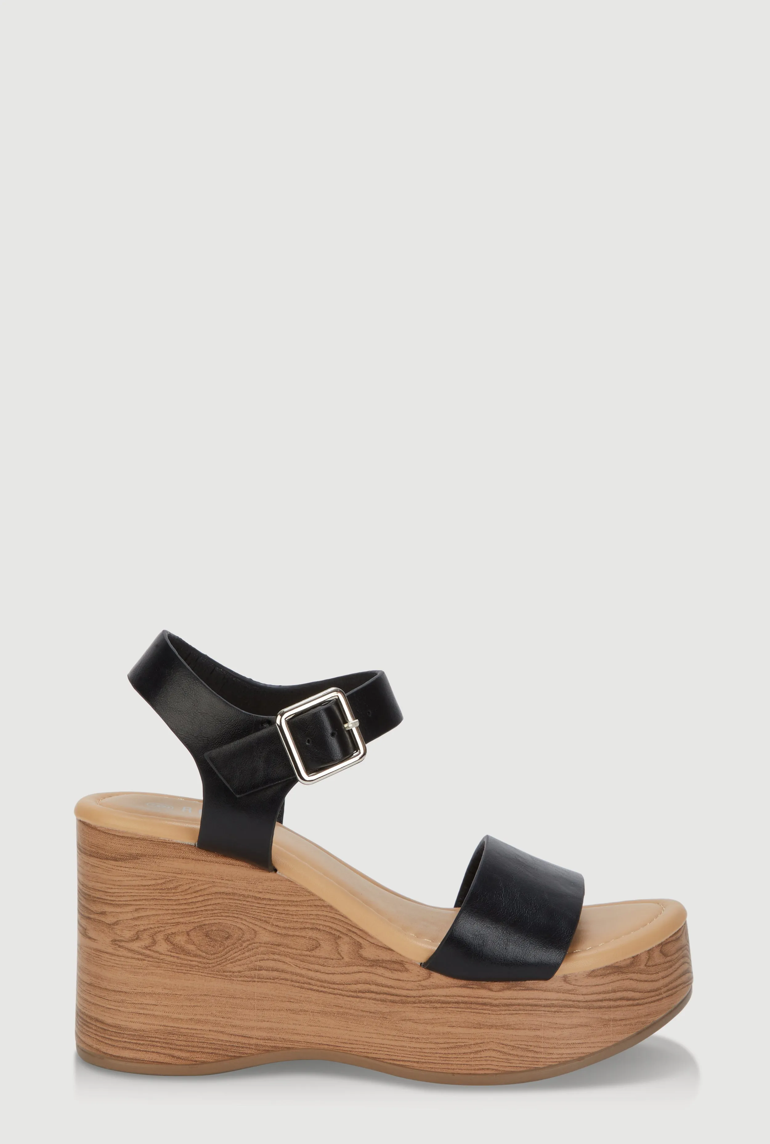 Faux Leather Ankle Strap Cork Wedge Heels sold by Rainbow product image thumbnail 2
