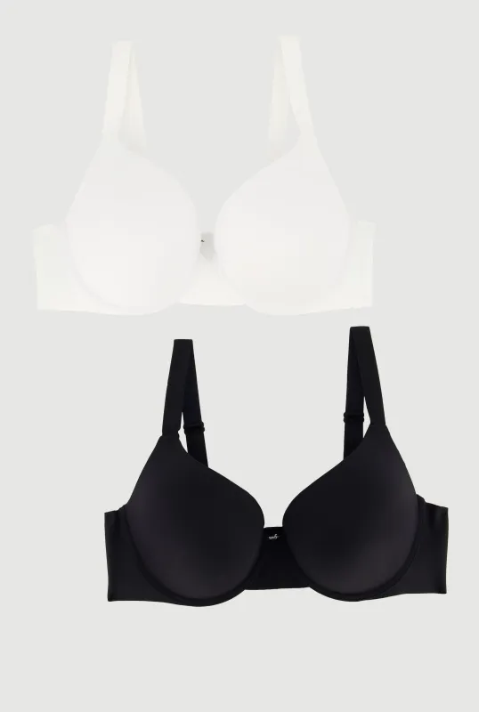 Plus Size Plunge Bras 2 Pack made by Rainbow