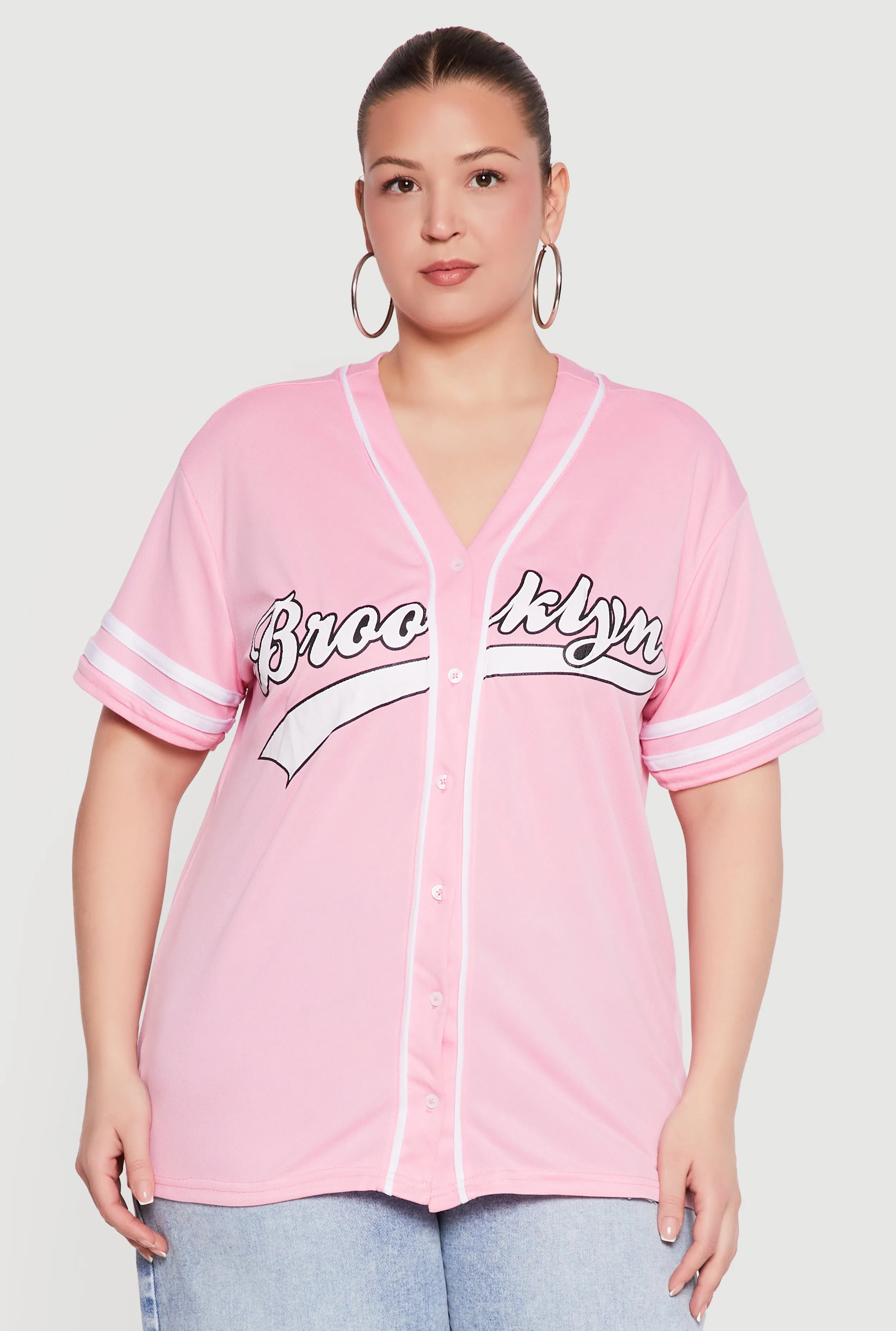 Plus Size Brooklyn Baseball Jersey sold by Rainbow product image thumbnail 2