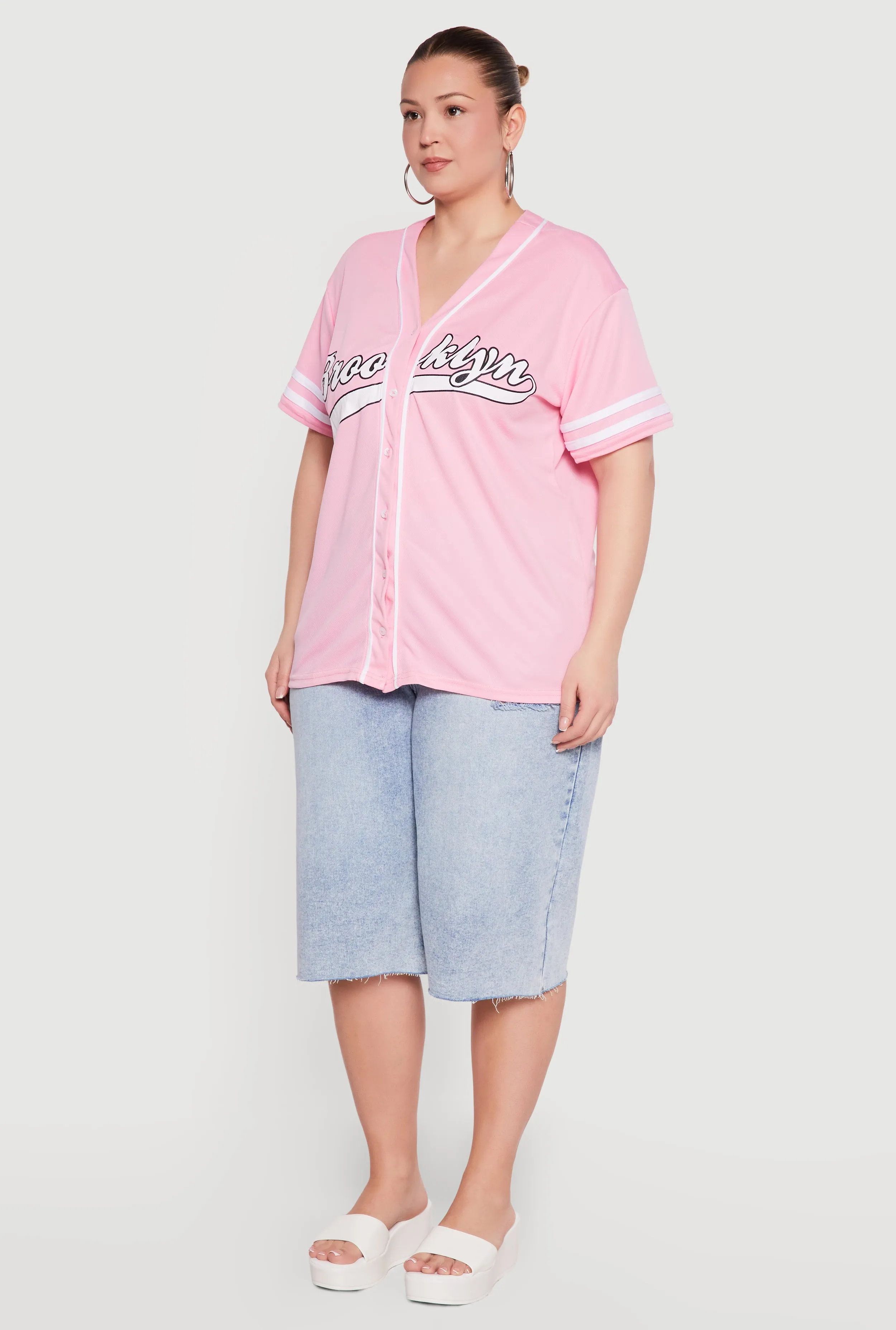Plus Size Brooklyn Baseball Jersey sold by Rainbow product image thumbnail 3