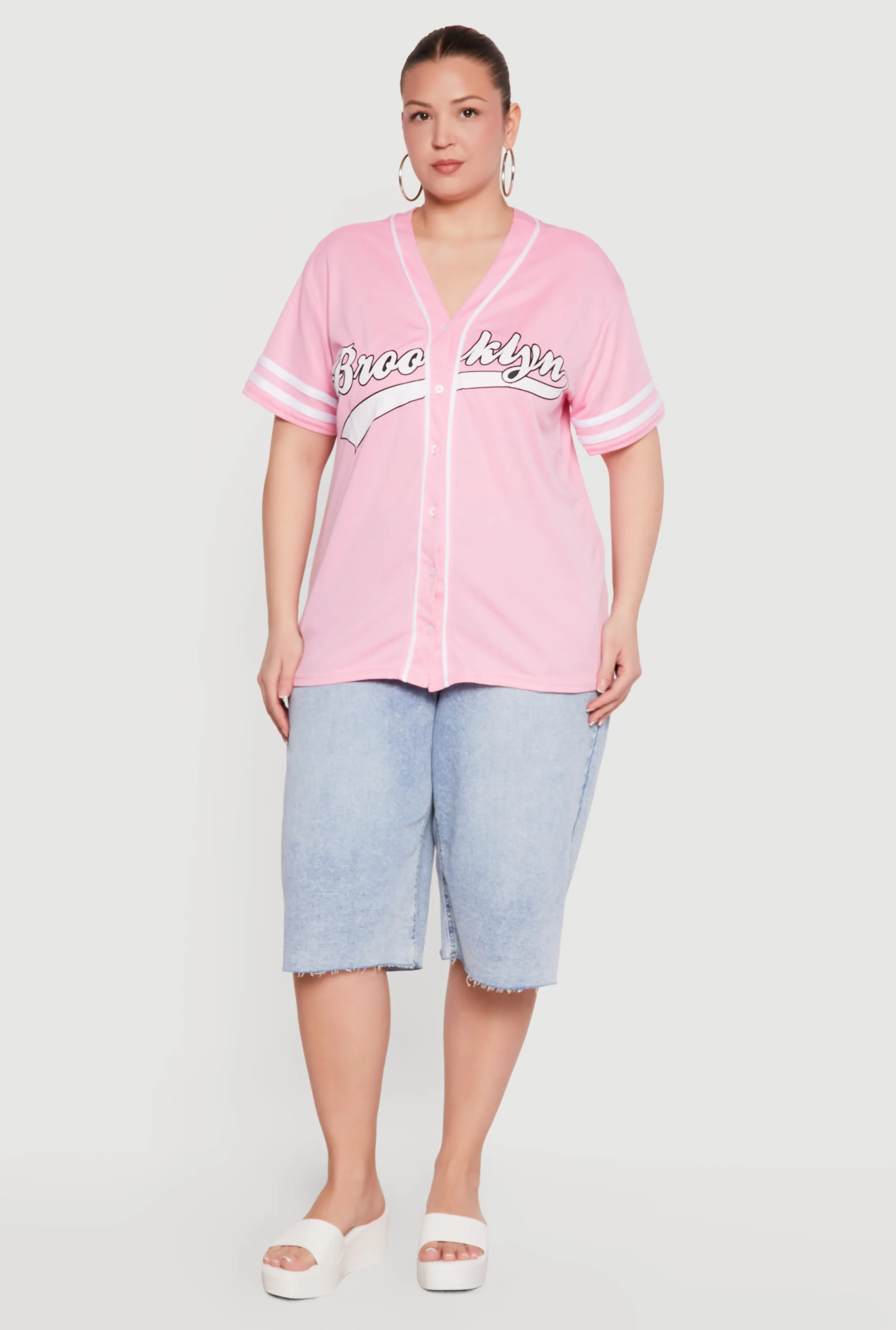 Plus Size Brooklyn Baseball Jersey sold by Rainbow