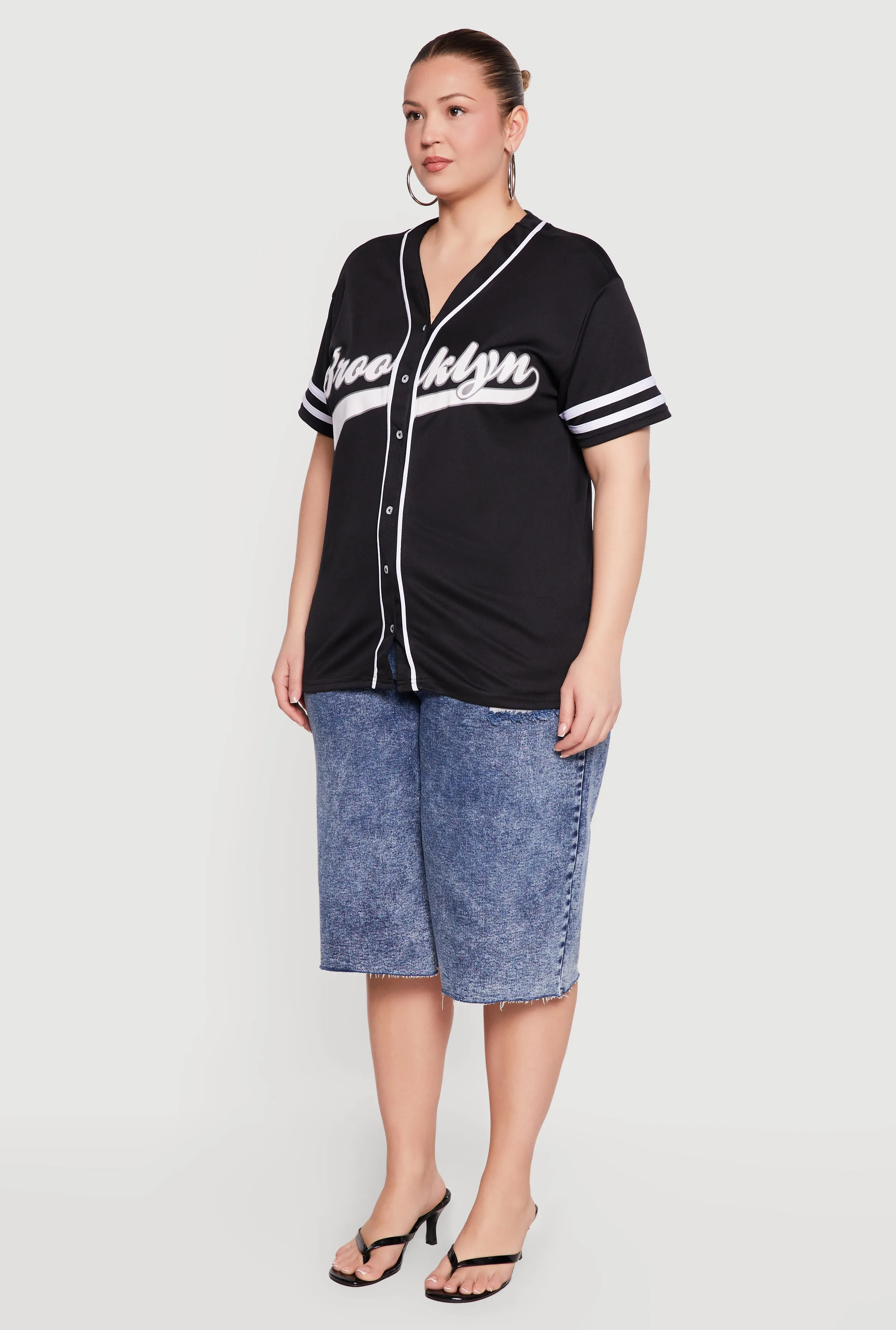 Plus Size Brooklyn Baseball Jersey sold by Rainbow product image thumbnail 3