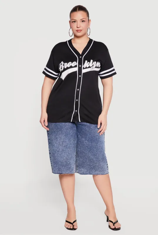 Plus Size Brooklyn Baseball Jersey made by Rainbow