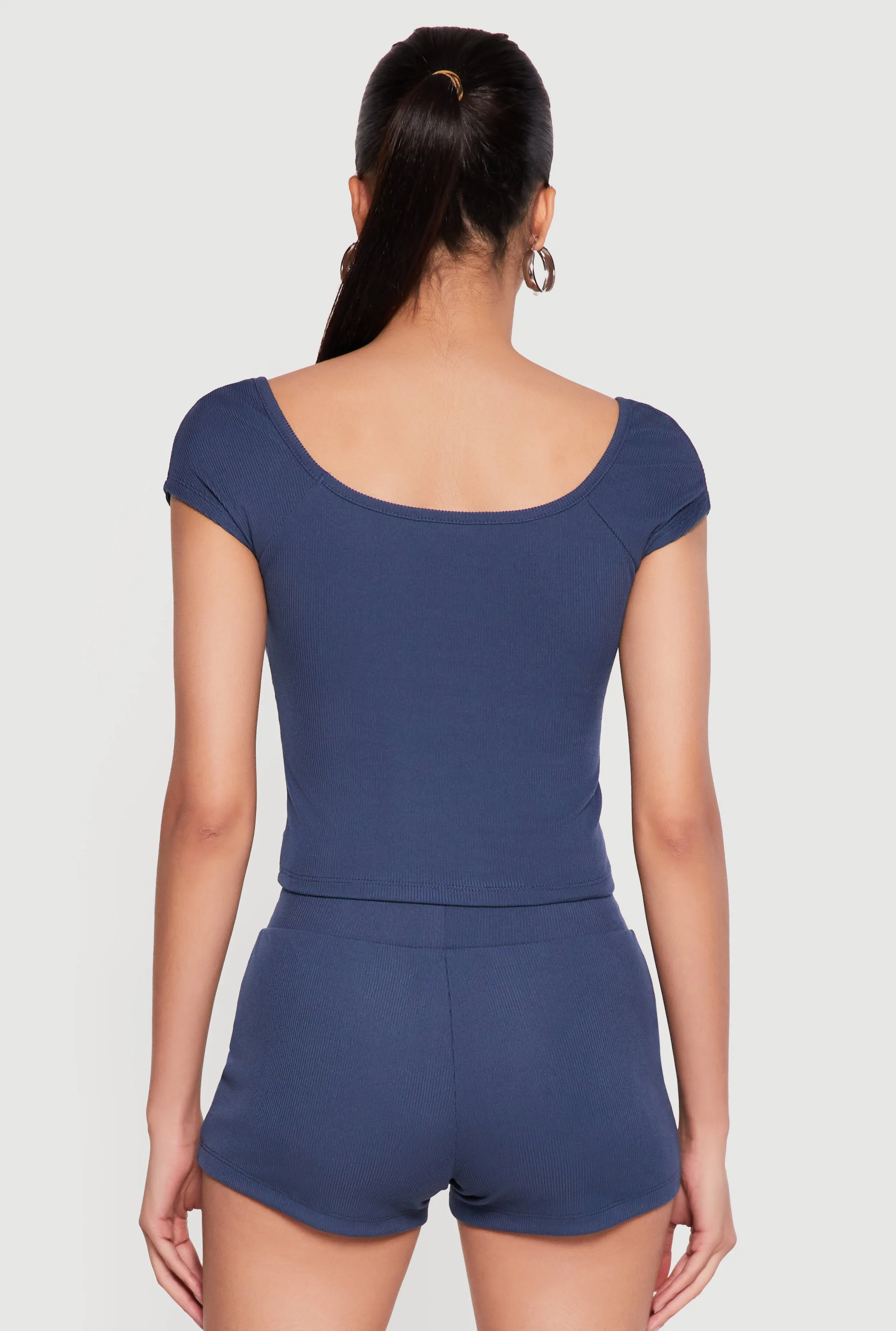 3 New York Graphic V Neck Crop Top sold by Rainbow product image thumbnail 5