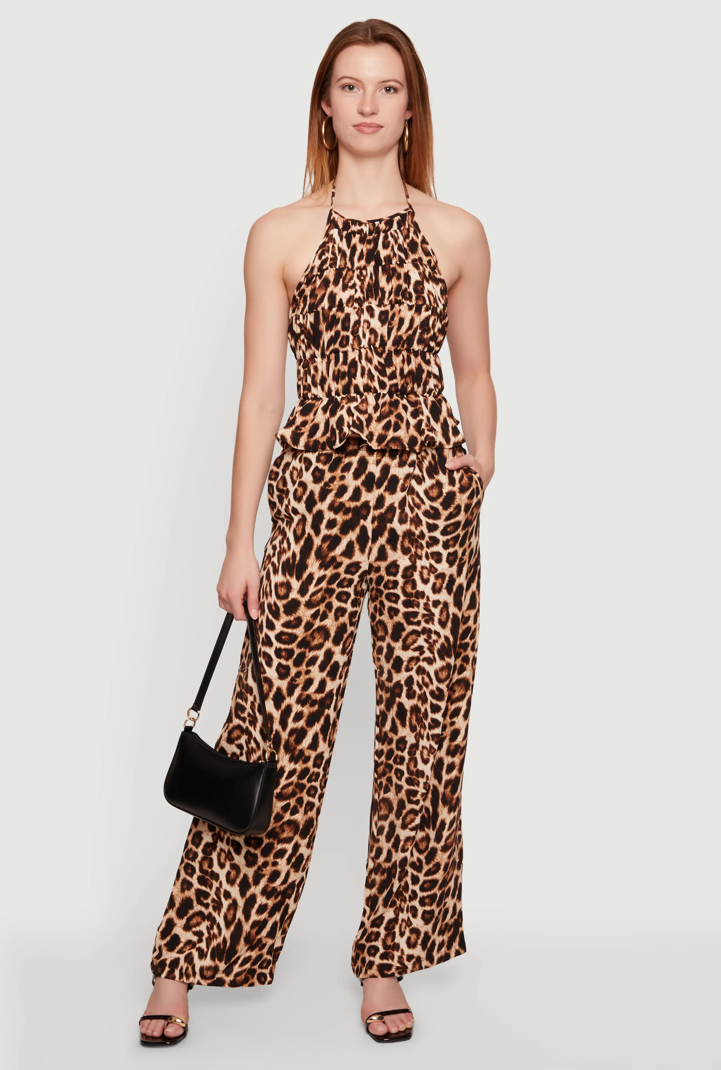 Leopard Print Wide Leg Pants sold by Rainbow