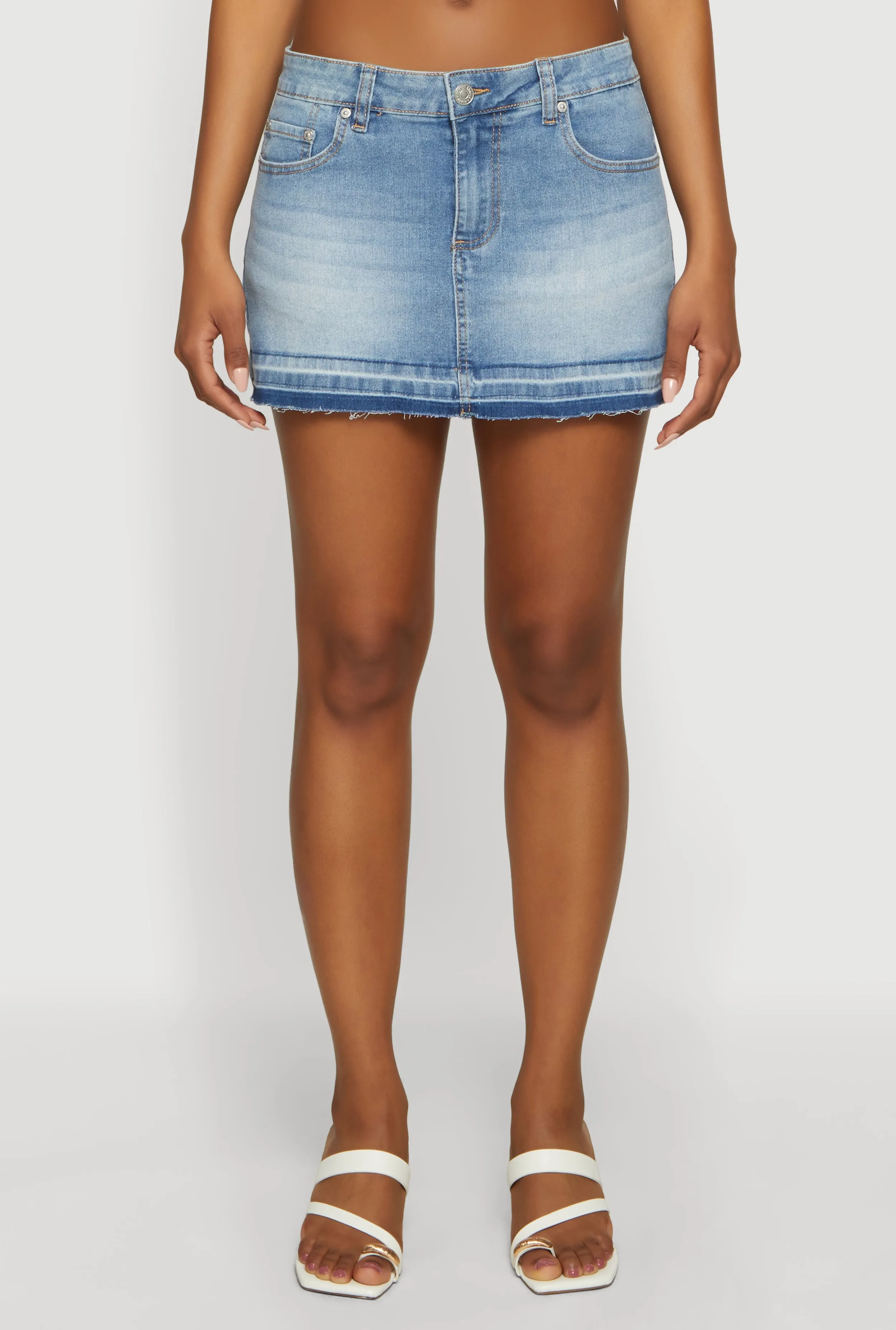 Almost Famous Raw Hem Denim Mini Skirt sold by Rainbow product image thumbnail 3