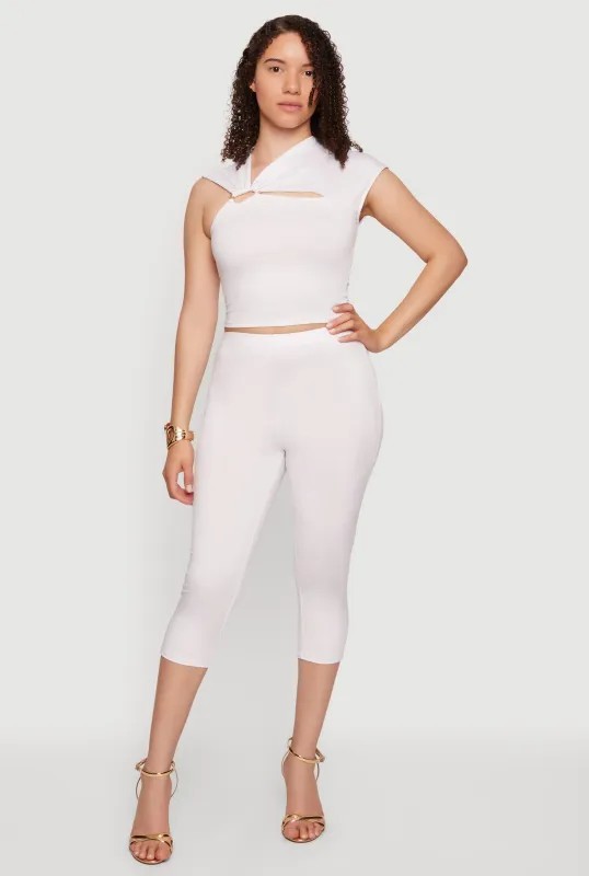 High Waisted Capri Leggings made by Rainbow
