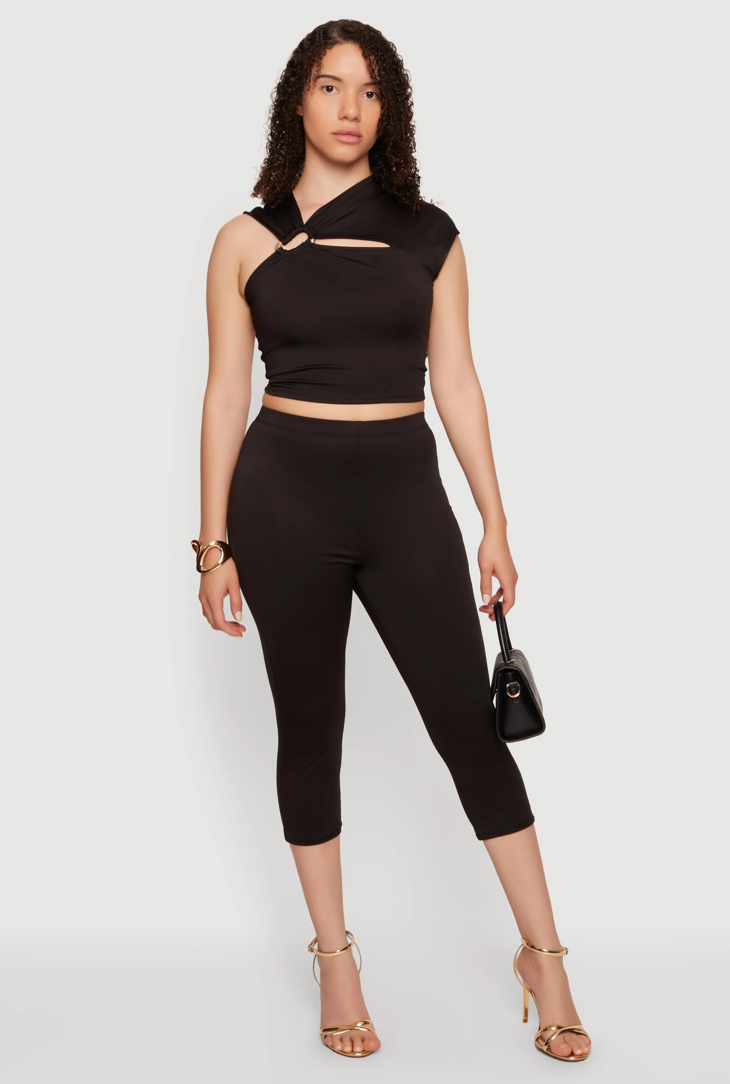 High Waisted Capri Leggings sold by Rainbow