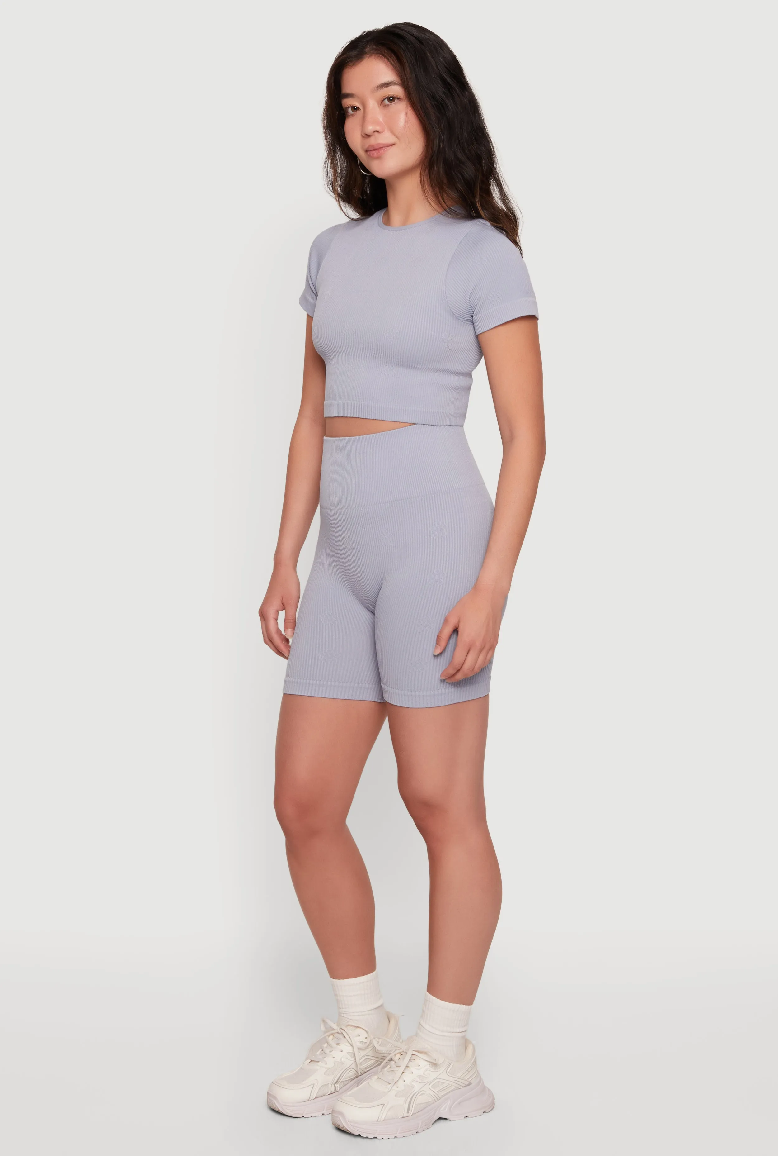 Seamless Compression Rib Knit Shorts sold by Rainbow product image thumbnail 2