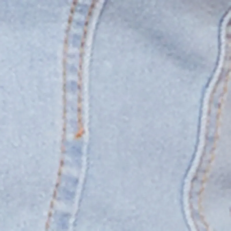 Denim Button Front Cargo Pocket Romper sold by Rainbow product image thumbnail 4