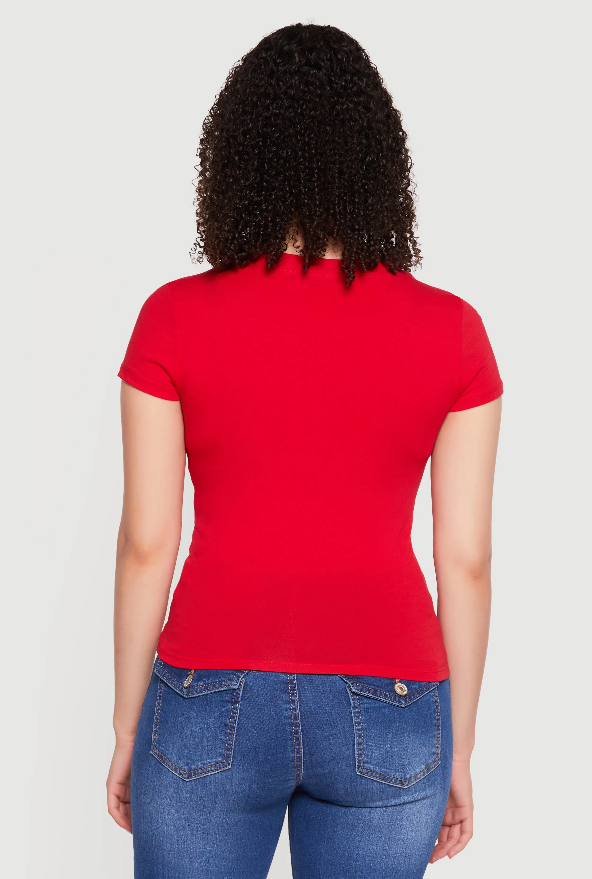 Basic Crew Neck Short Sleeve Tee sold by Rainbow product image thumbnail 5