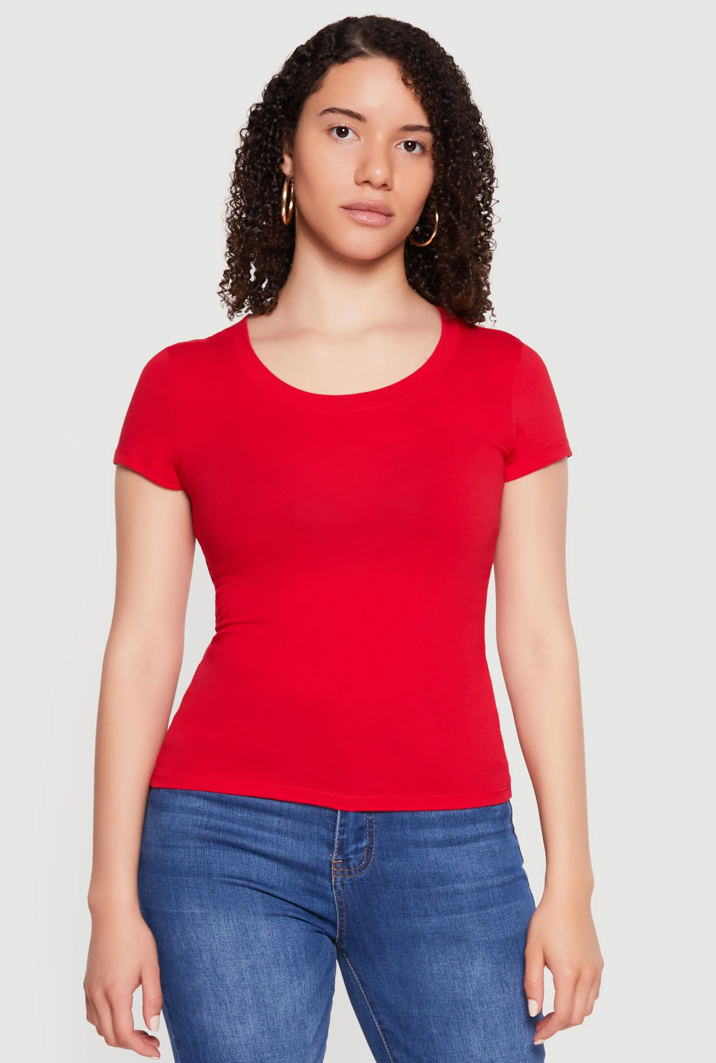 Basic Crew Neck Short Sleeve Tee sold by Rainbow product image thumbnail 2
