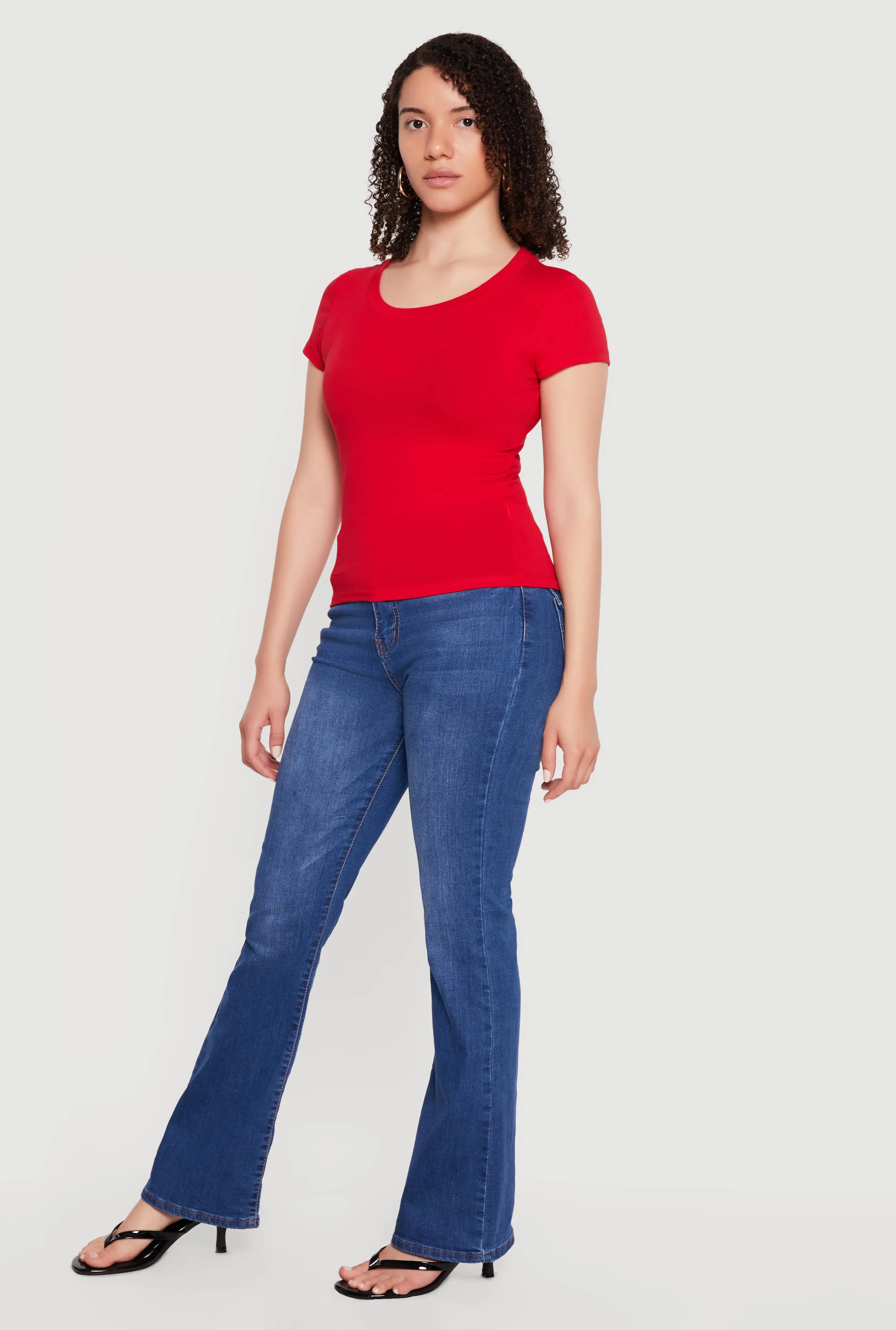Basic Crew Neck Short Sleeve Tee sold by Rainbow product image thumbnail 3