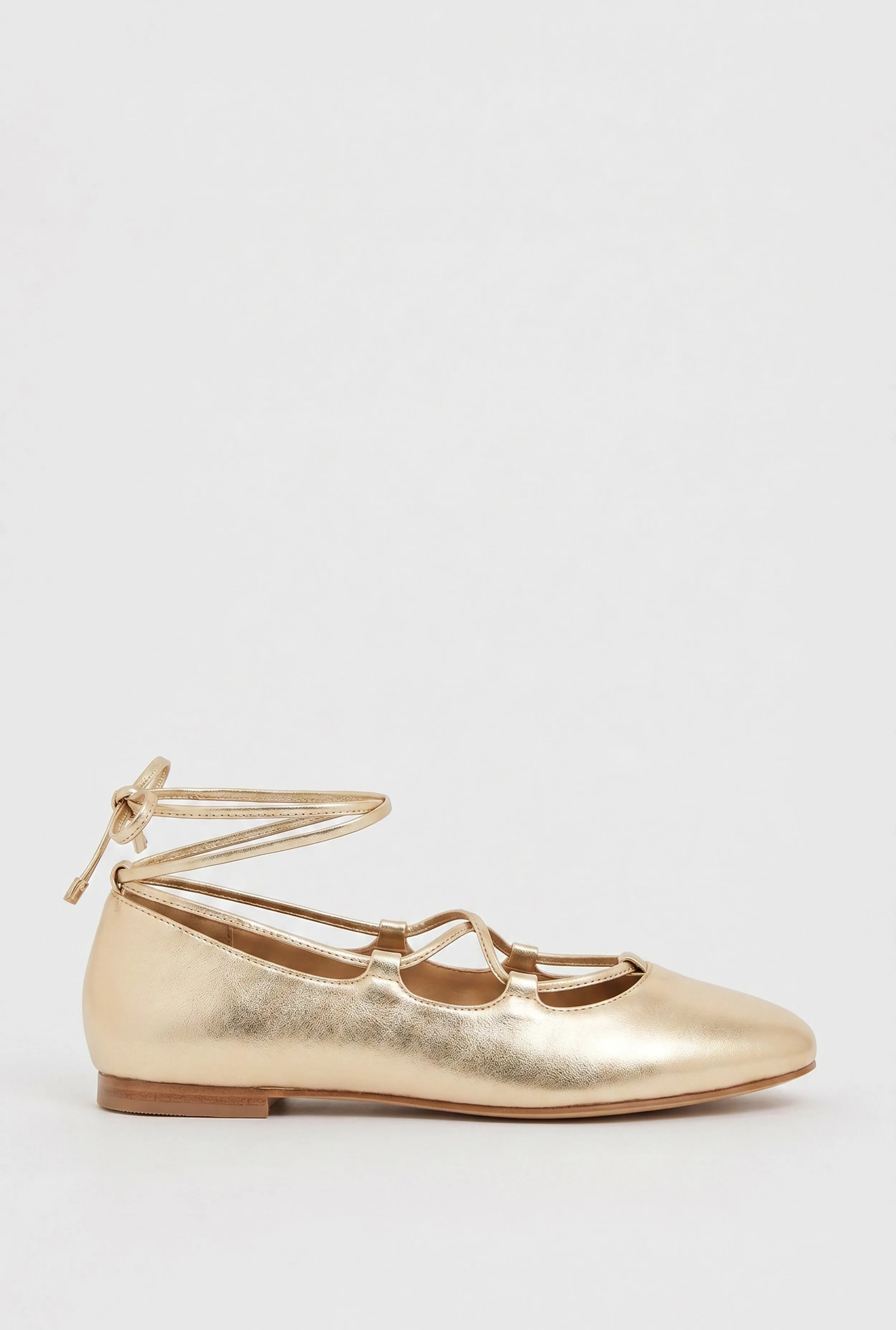 Strappy Lace Up Ballerina Flats sold by Rainbow product image thumbnail 3