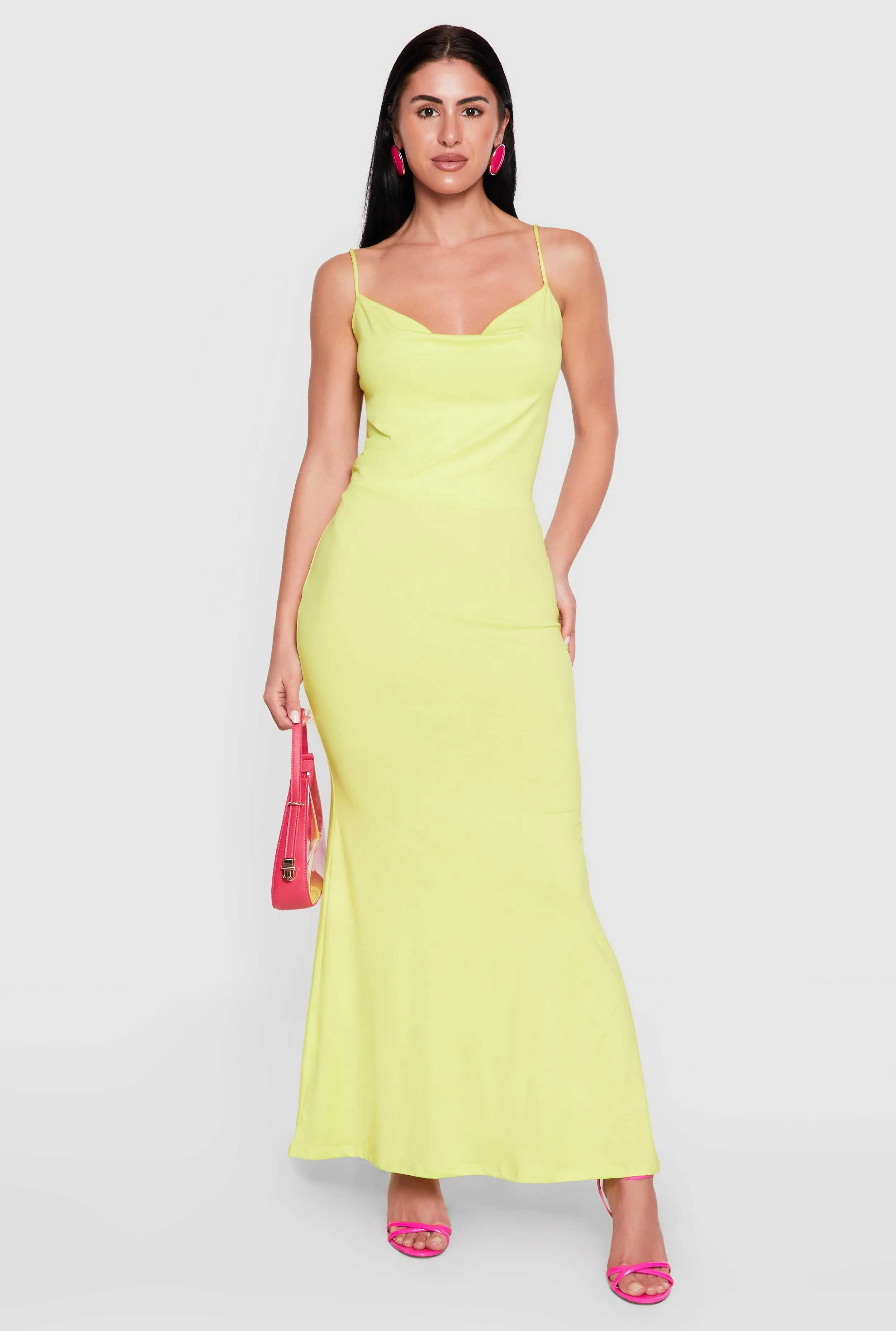 Cowl Neck Open Back Mermaid Dress sold by Rainbow