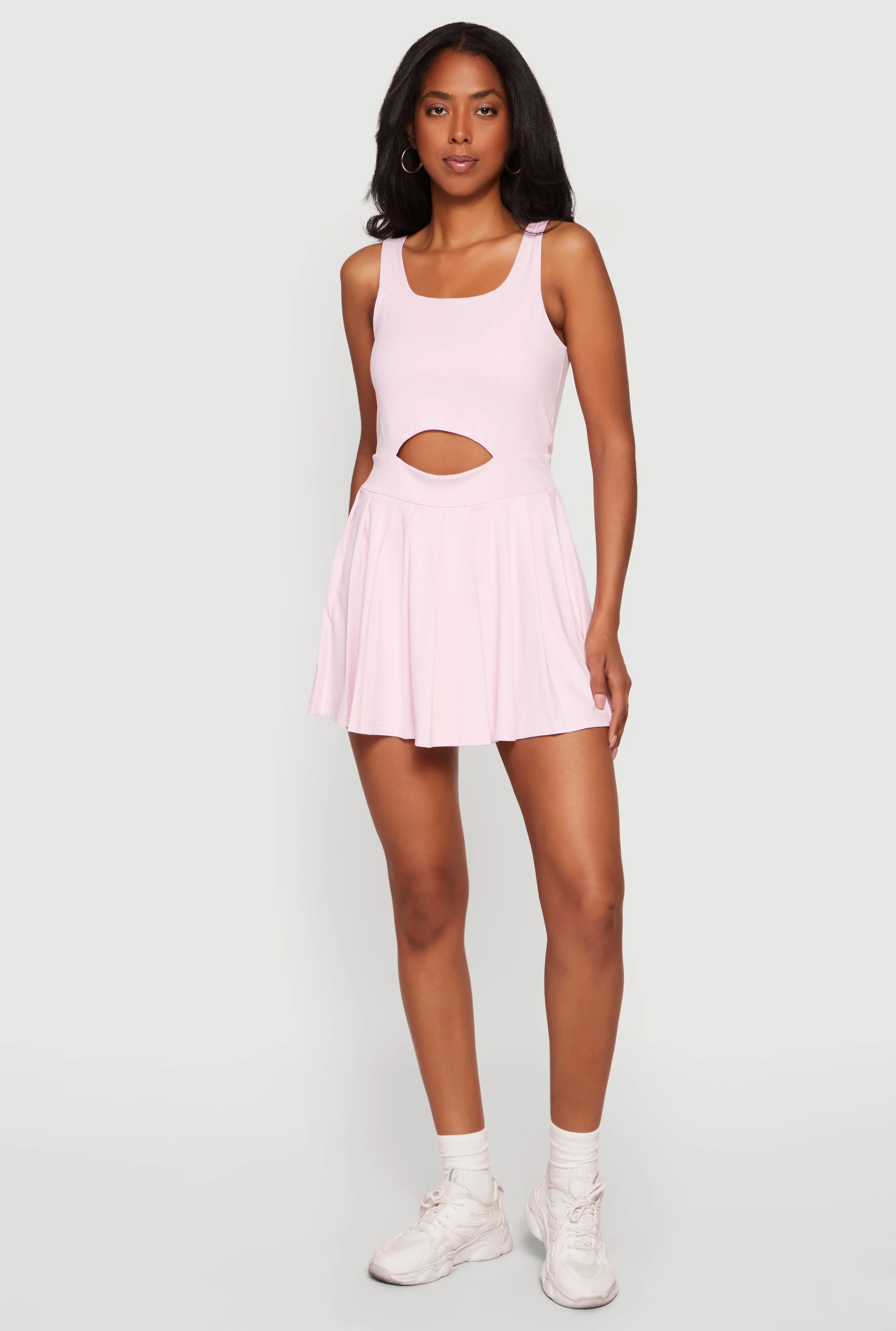 Keyhole Detail Pleated Tennis Dress sold by Rainbow product image thumbnail 4