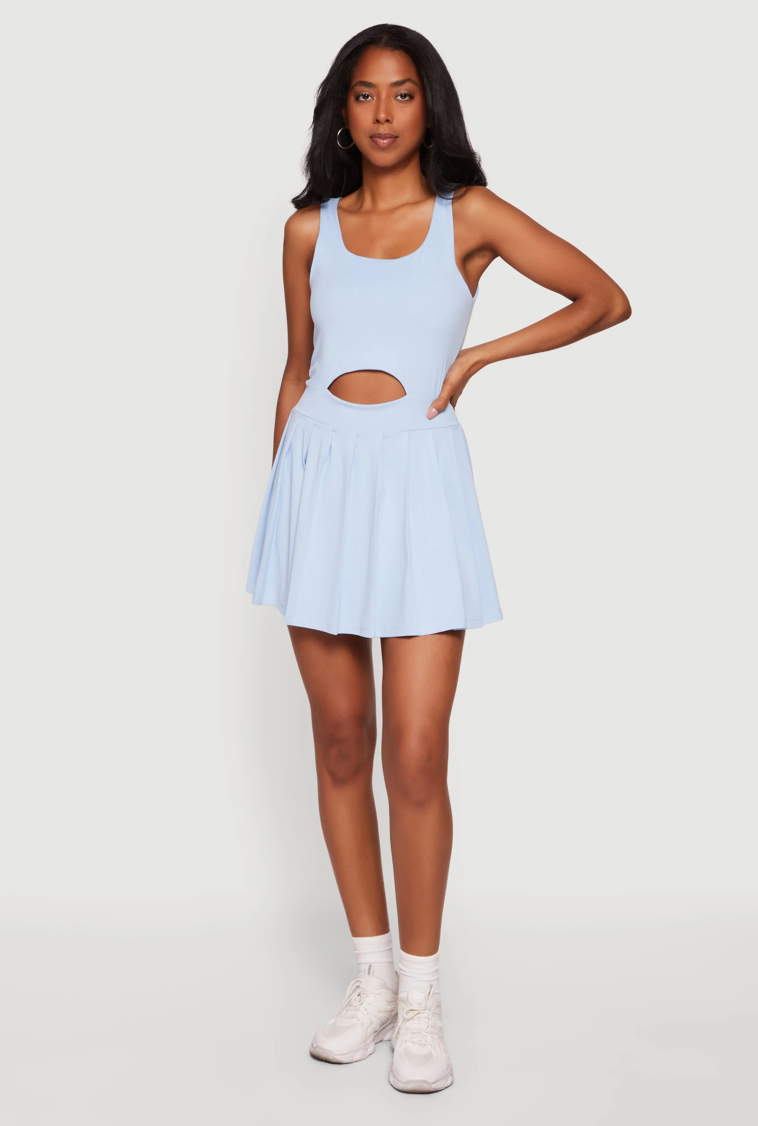 Keyhole Detail Pleated Tennis Dress sold by Rainbow product image thumbnail 2