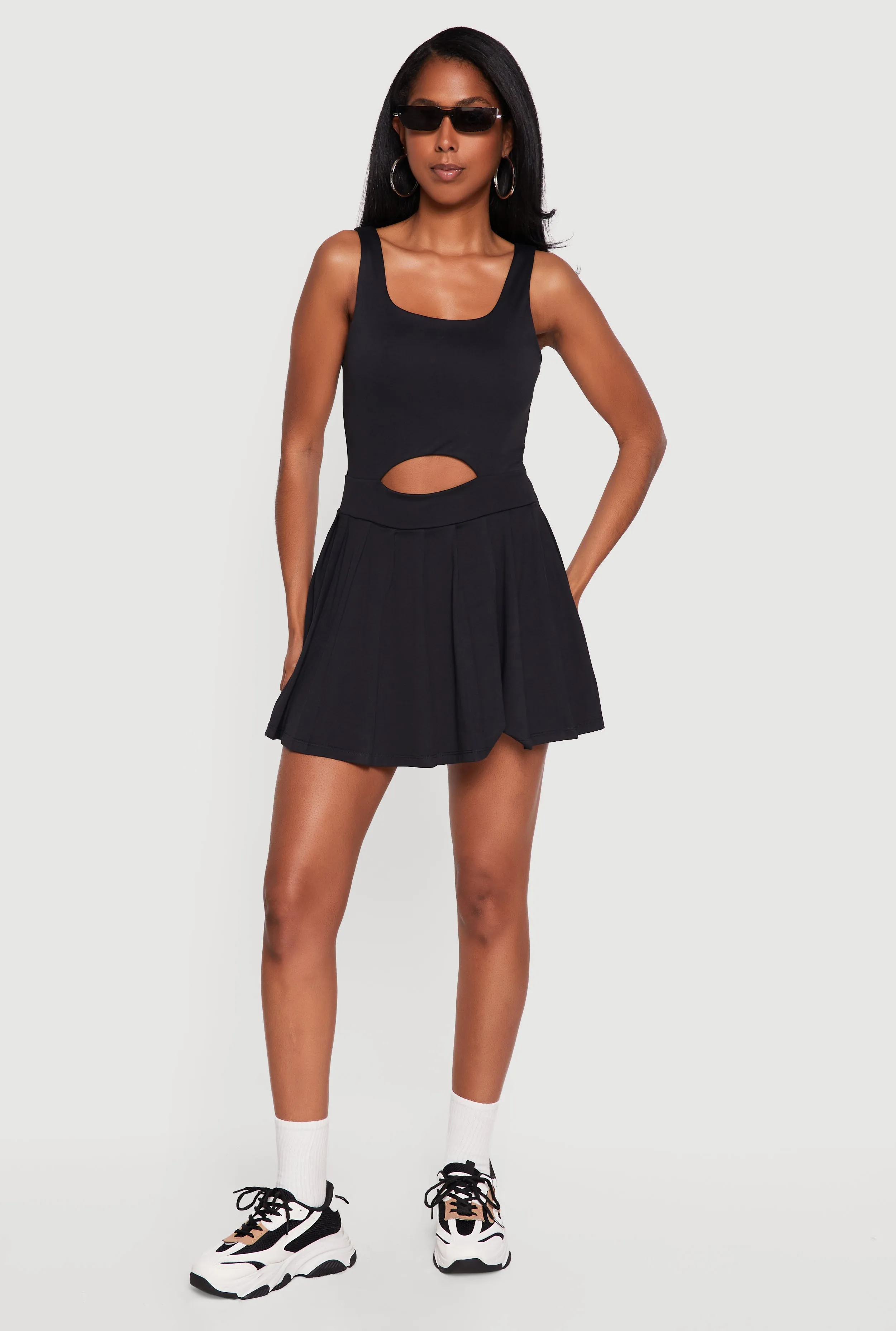 Keyhole Detail Pleated Tennis Dress sold by Rainbow product image thumbnail 3