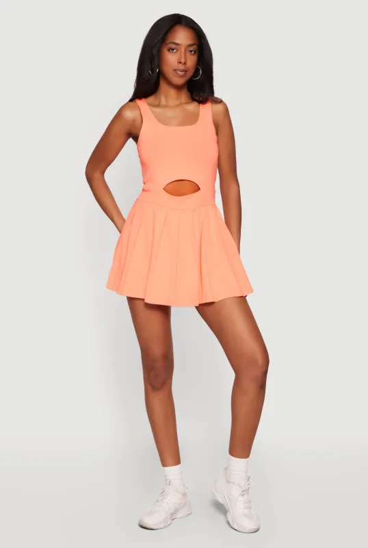 Keyhole Detail Pleated Tennis Dress made by Rainbow