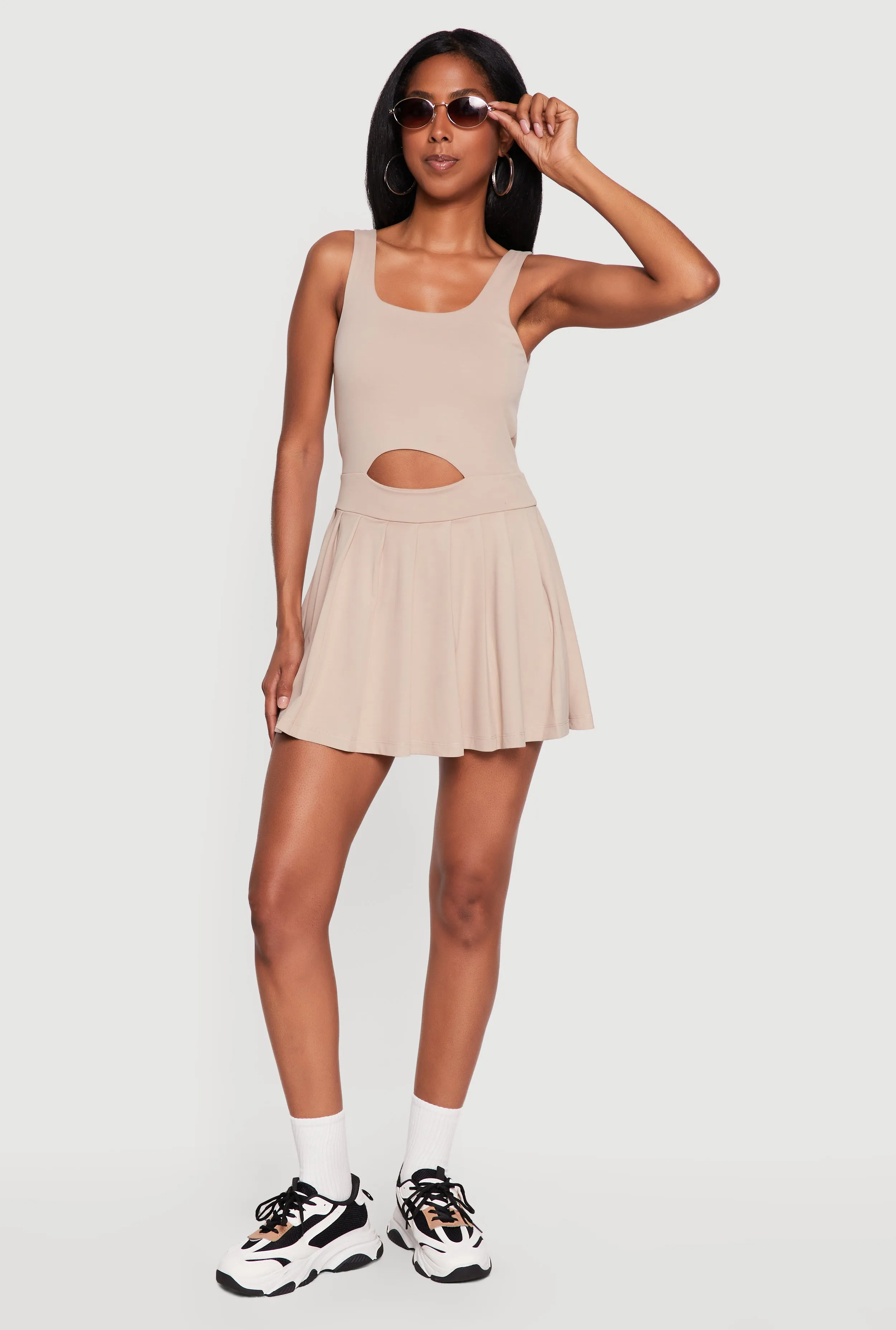 Keyhole Detail Pleated Tennis Dress sold by Rainbow product image thumbnail 5
