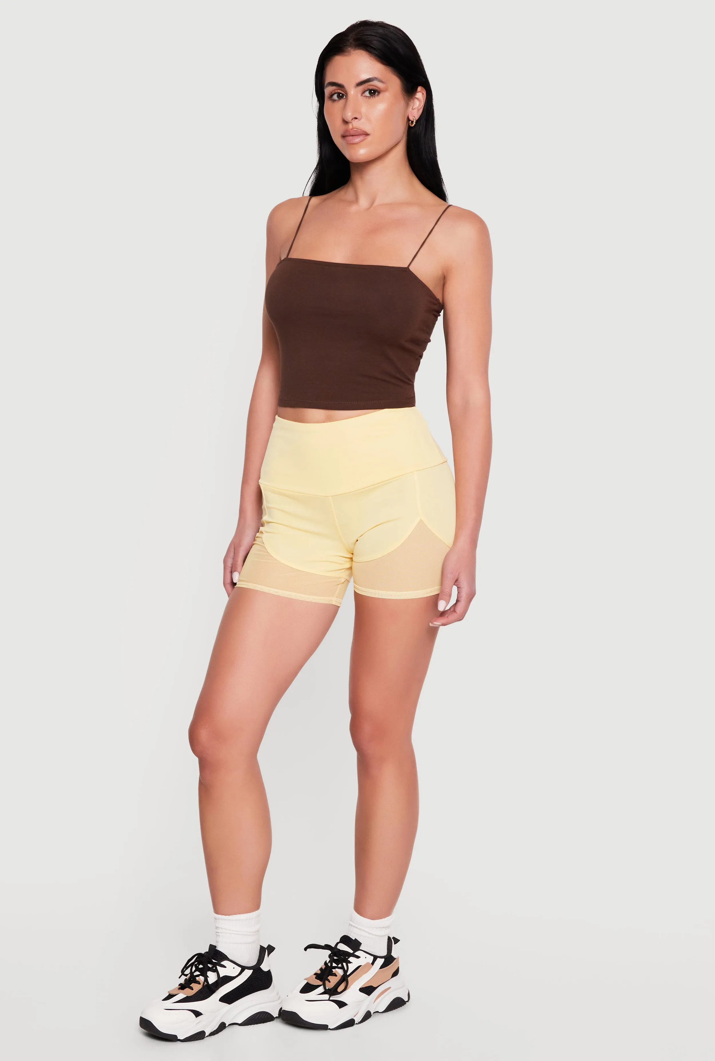 Drop Waist Mesh Detail Biker Shorts sold by Rainbow product image thumbnail 2
