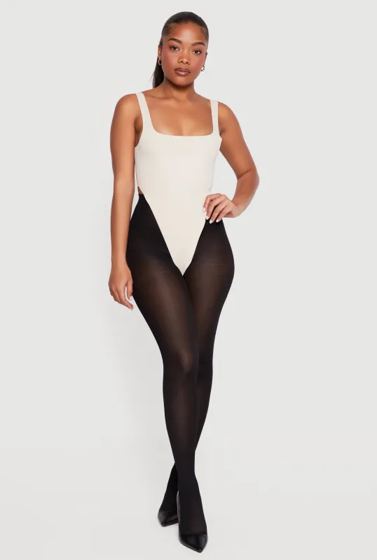 Square Neck High Cut Thong Bodysuit made by Rainbow