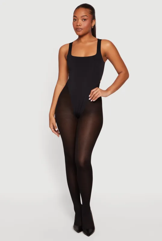 Square Neck High Cut Thong Bodysuit made by Rainbow