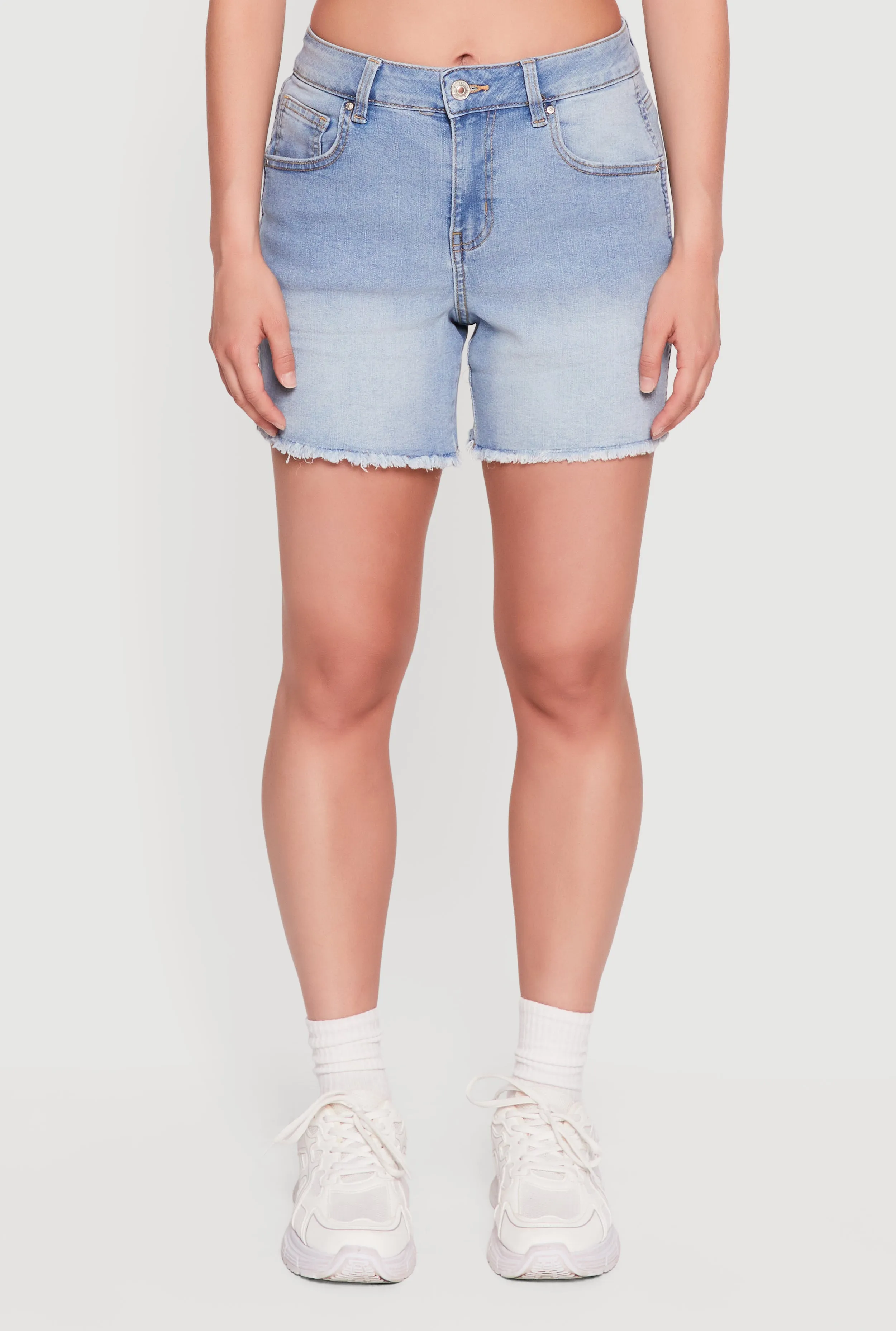 Frayed Hem Denim Shorts sold by Rainbow product image thumbnail 3