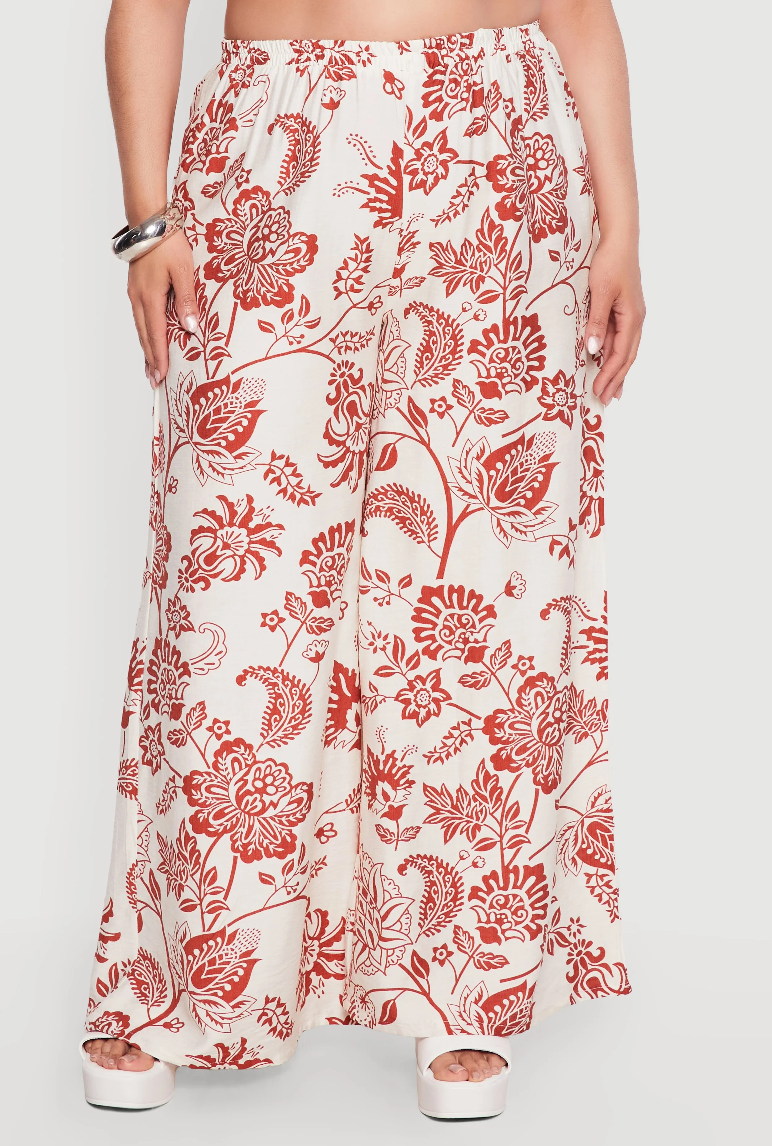 Plus Size Printed Pattern Wide Leg Casual Pants sold by Rainbow product image thumbnail 3