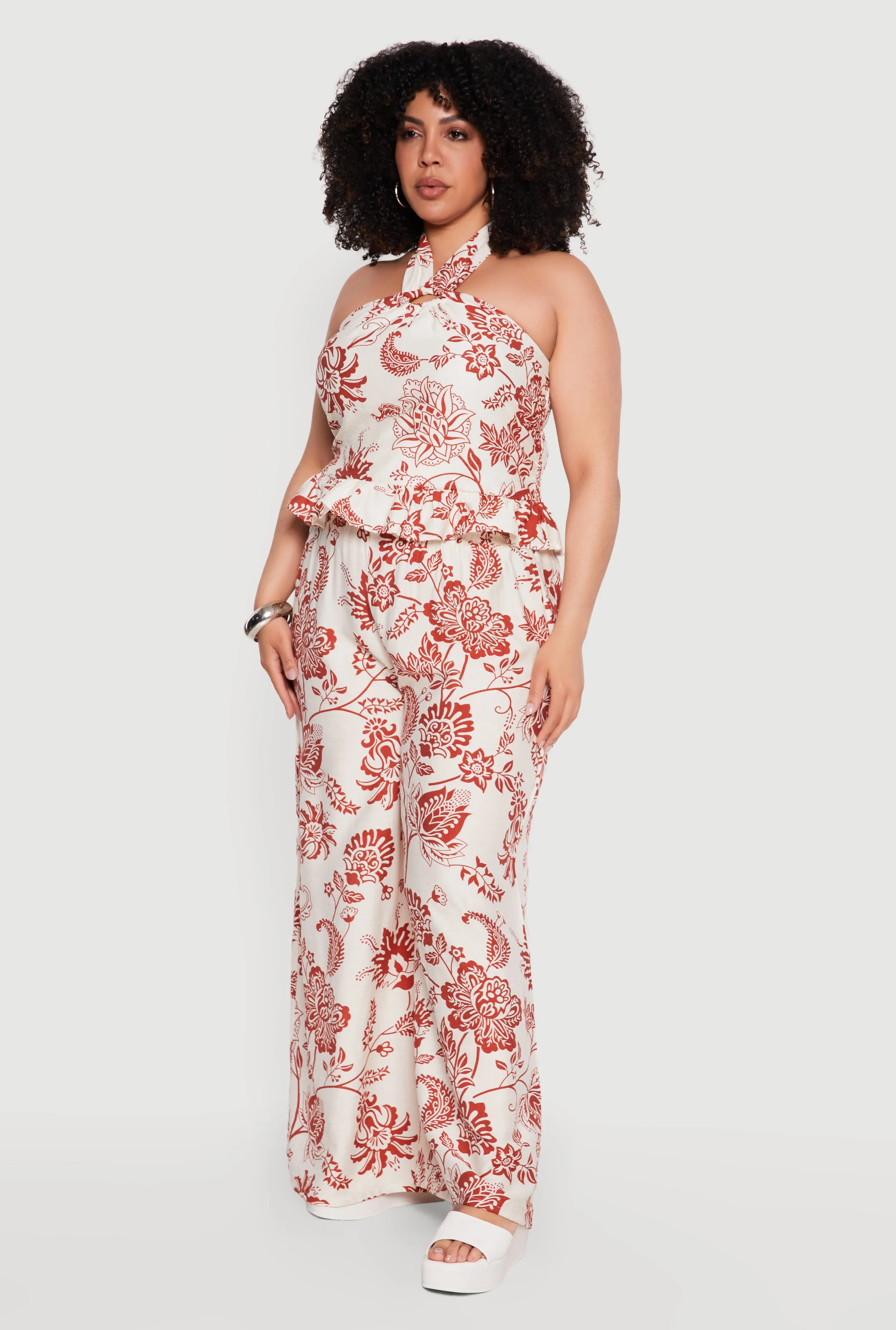 Plus Size Printed Pattern Wide Leg Casual Pants sold by Rainbow product image thumbnail 2