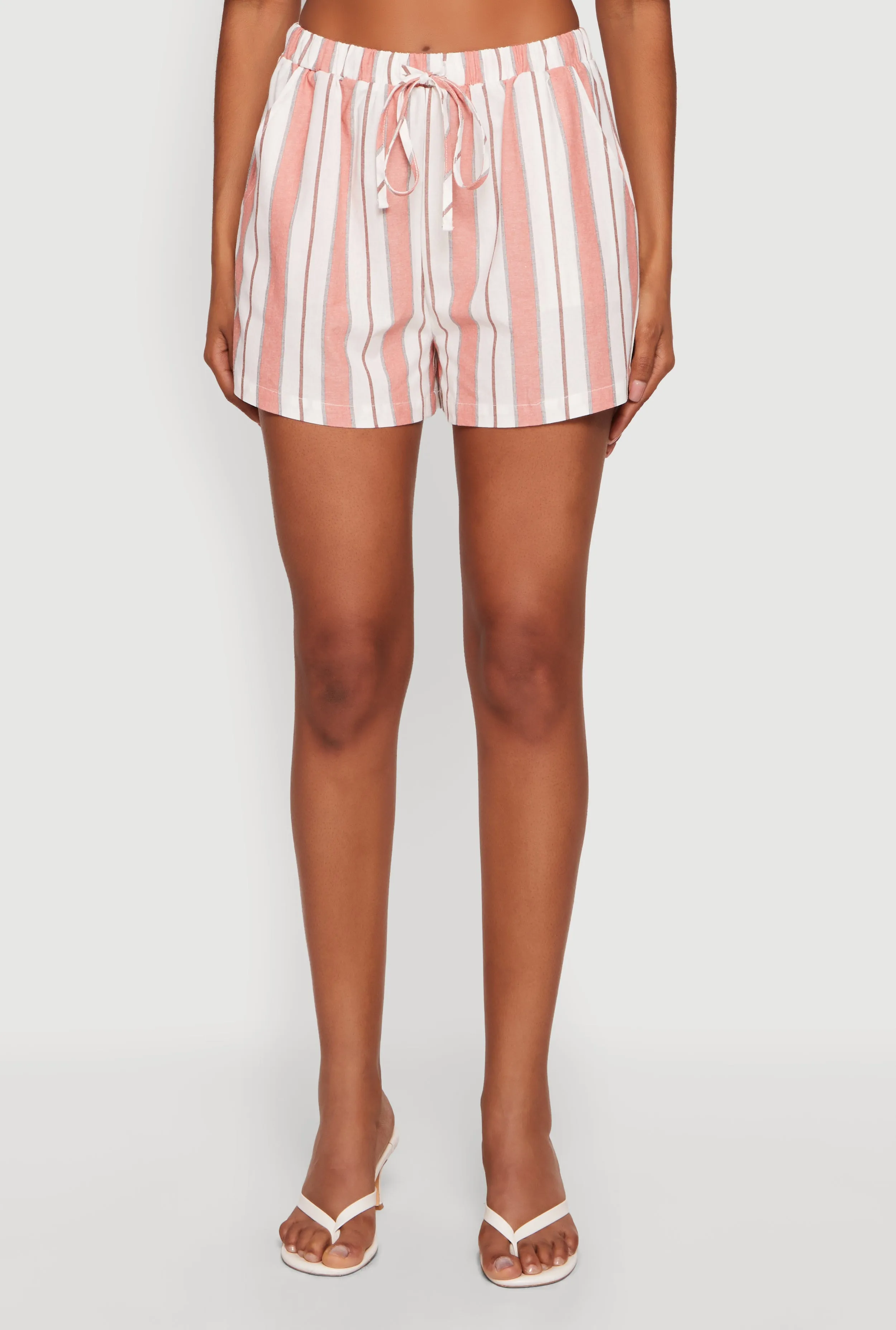 High Waisted Striped Casual Shorts sold by Rainbow product image thumbnail 3