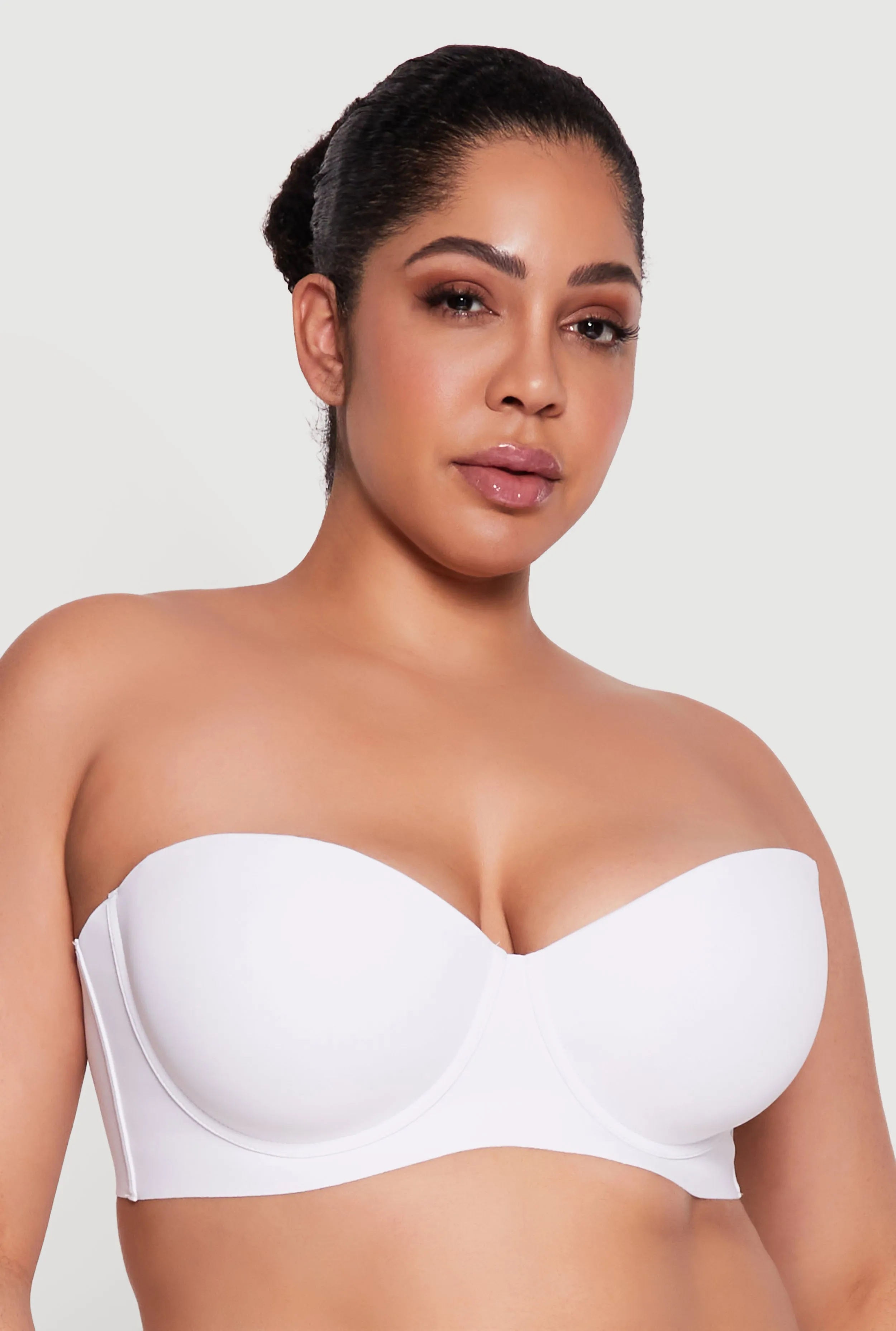 Plus Size Seamless Laser Cut Convertible Balconette Bra sold by Rainbow product image thumbnail 5