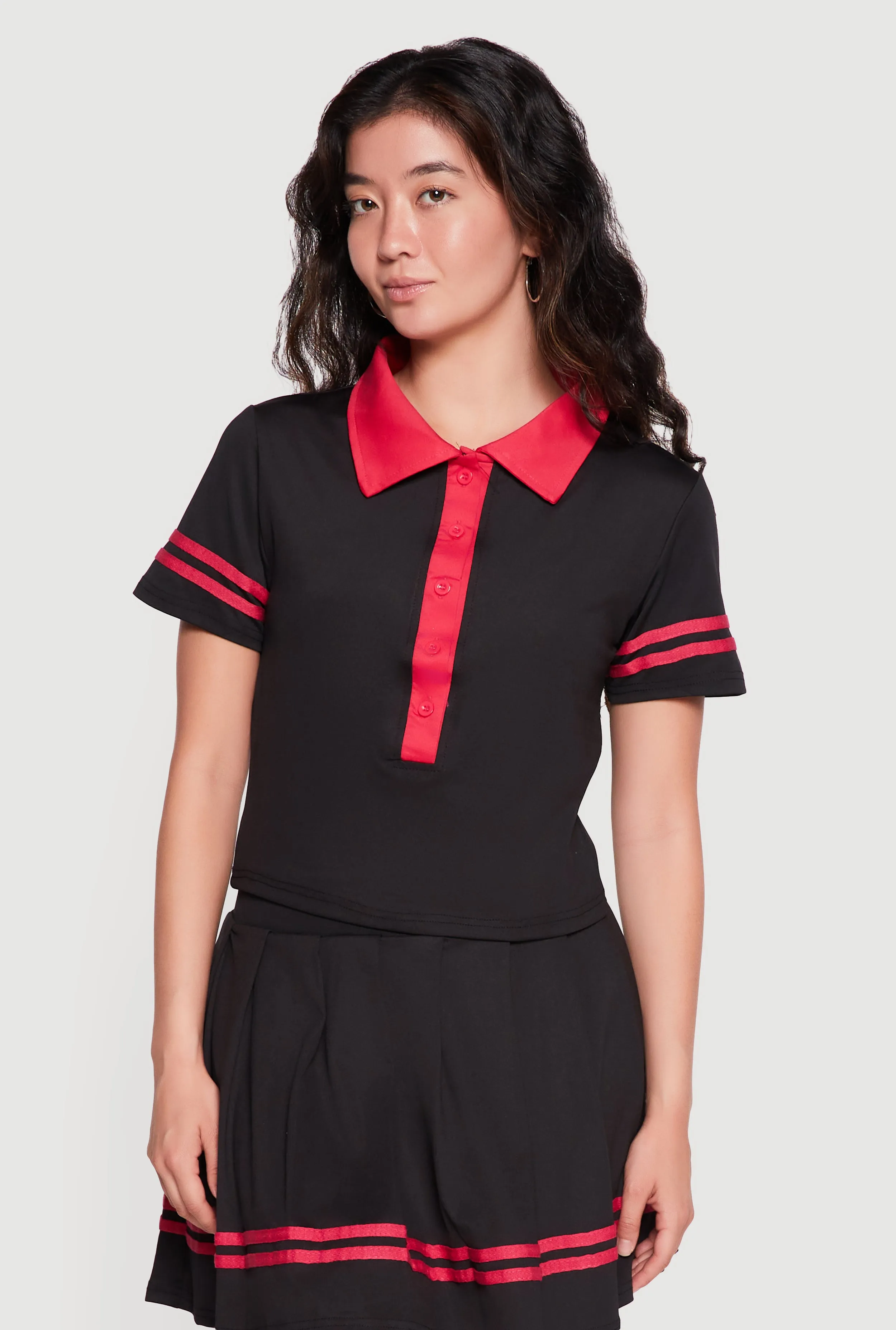 Contrast Trim Polo Top sold by Rainbow product image thumbnail 2