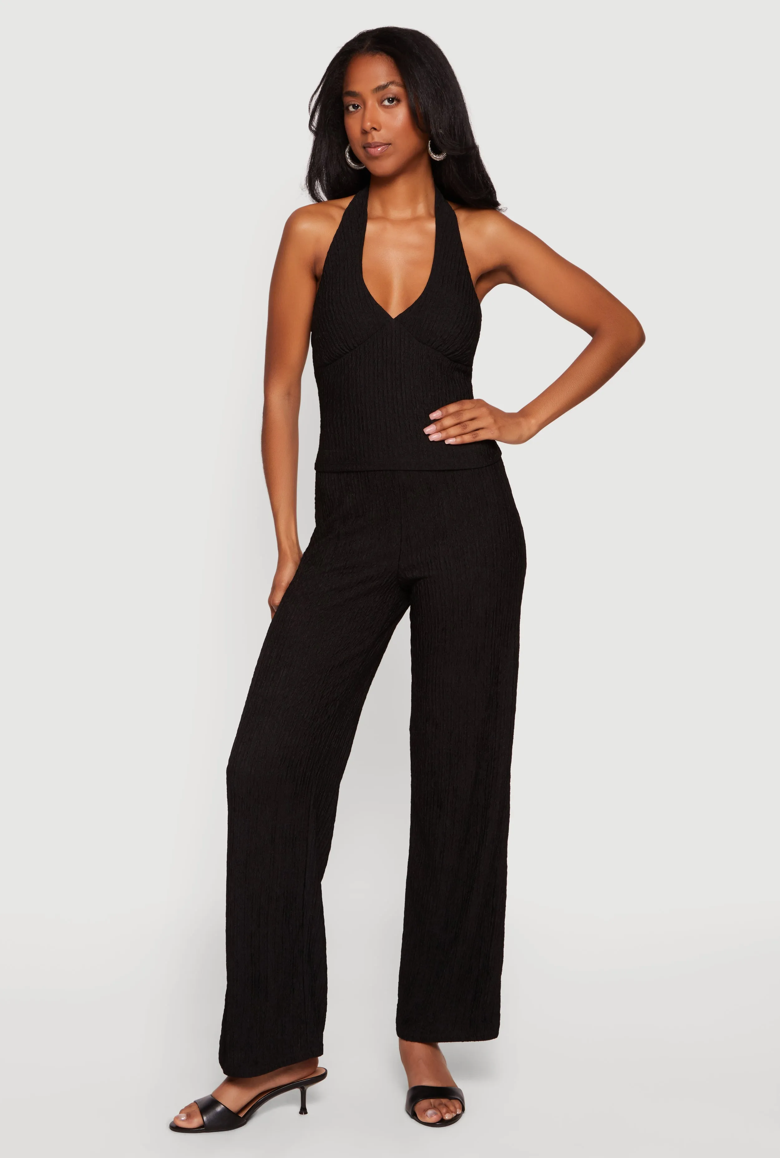 Textured Knit Straight Leg Casual Pants sold by Rainbow product image thumbnail 2