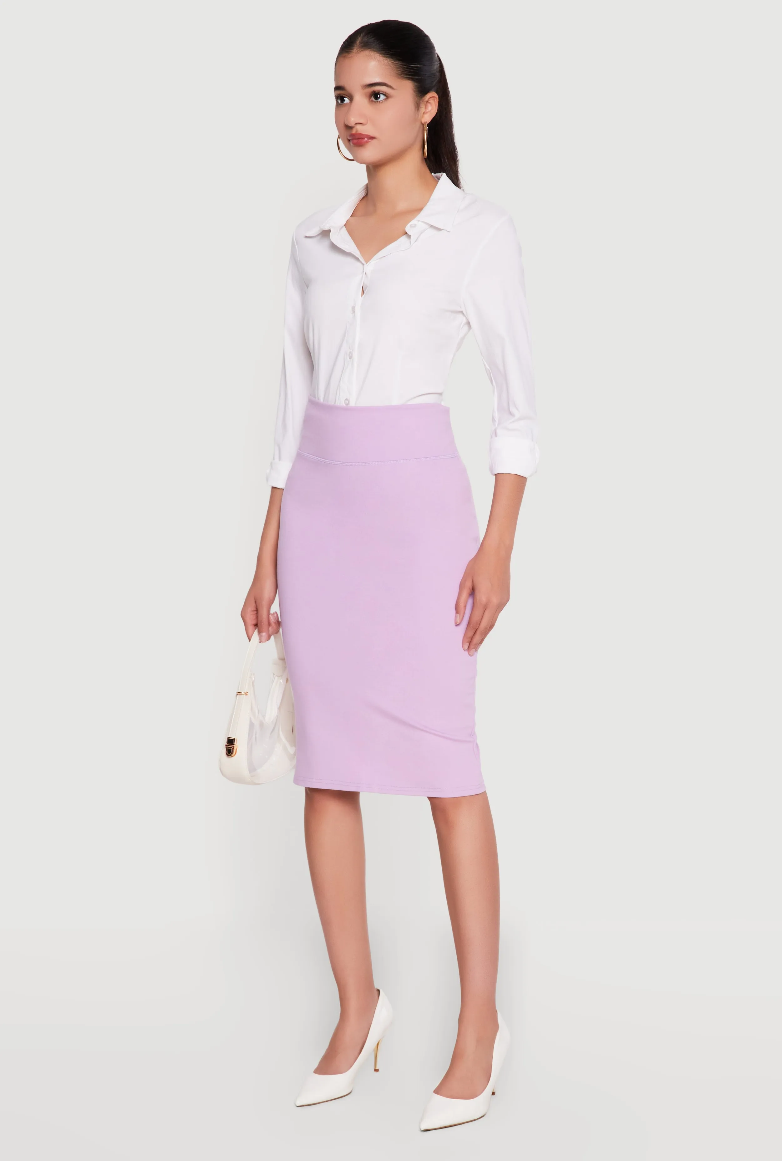 High Waisted Midi Pencil Skirt sold by Rainbow product image thumbnail 2